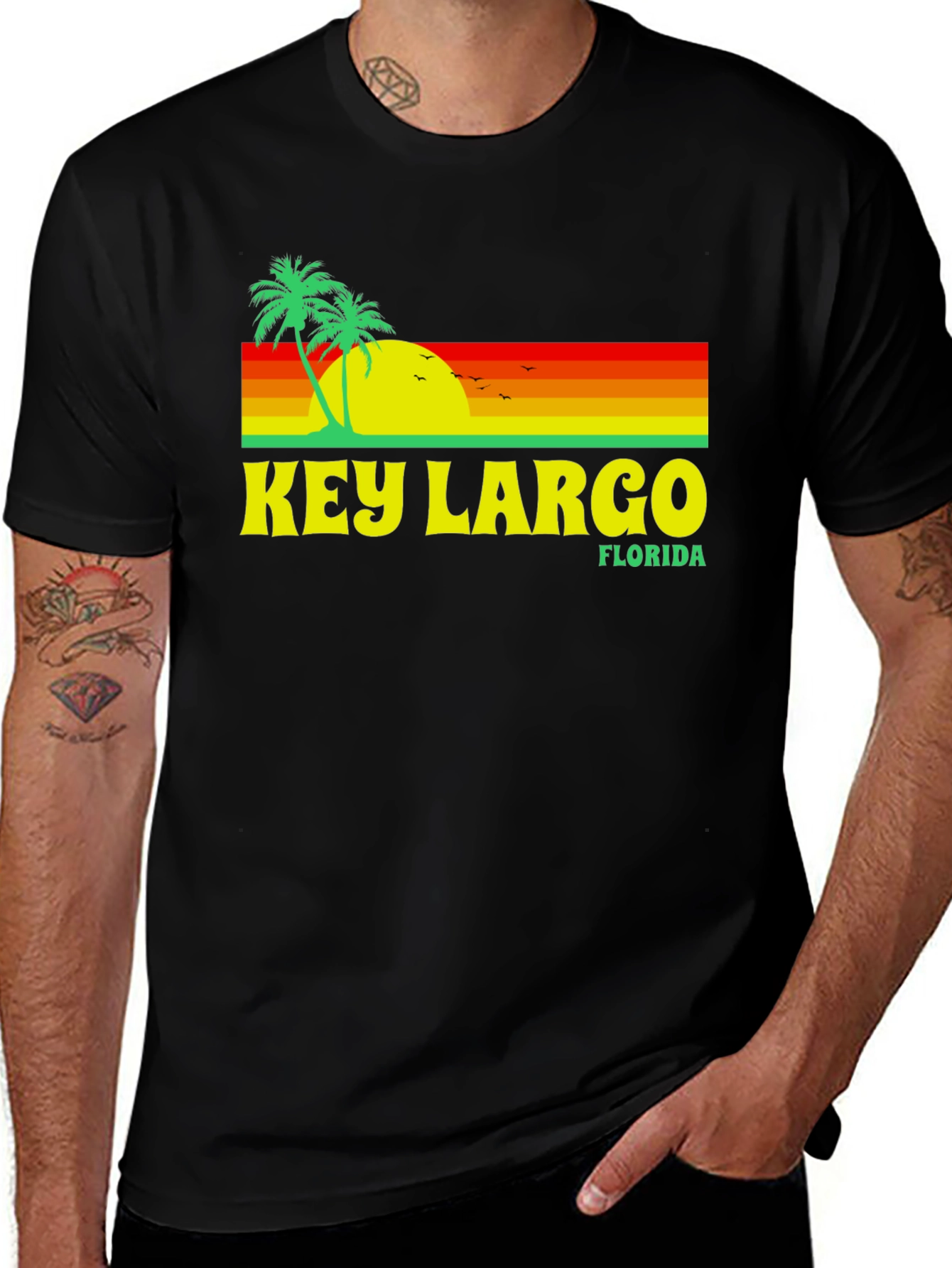 Key Largo Florida Retro Graphic T-Shirt