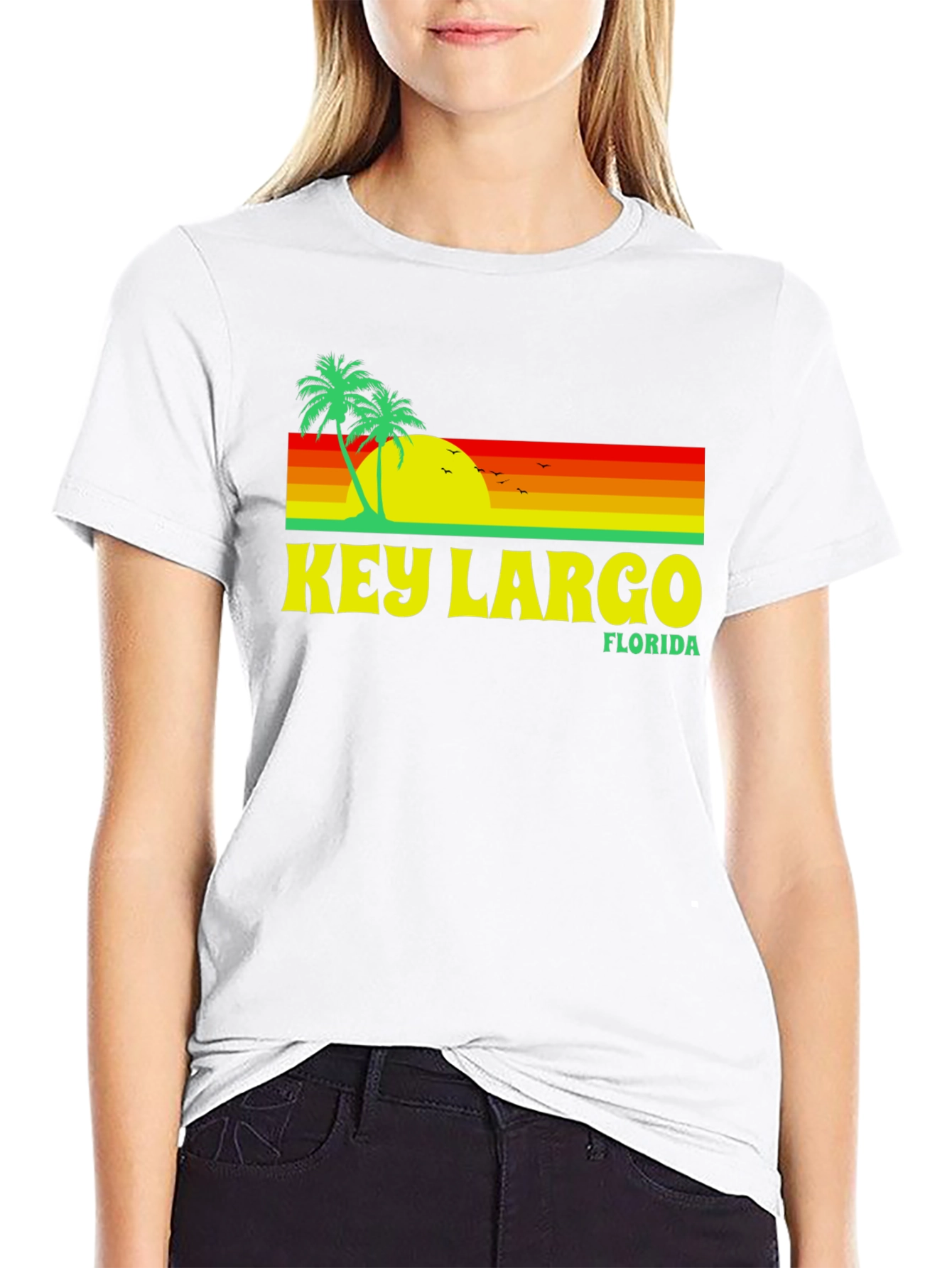 Key Largo Florida Retro Graphic T-Shirt
