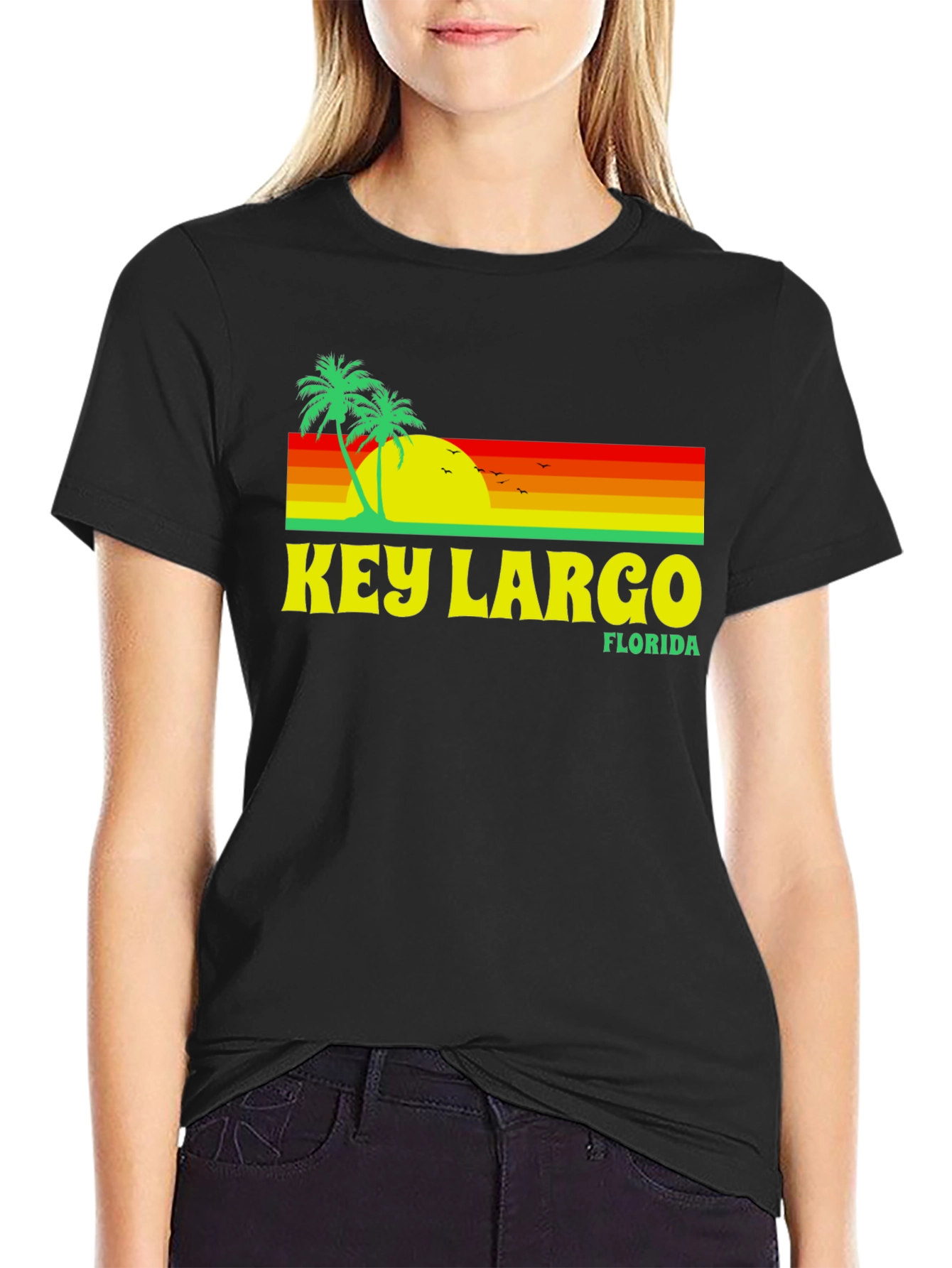 Key Largo Florida Retro Graphic T-Shirt