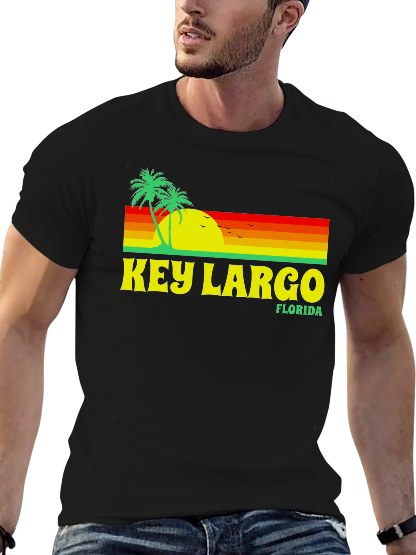 Key Largo Florida Retro Graphic T-Shirt
