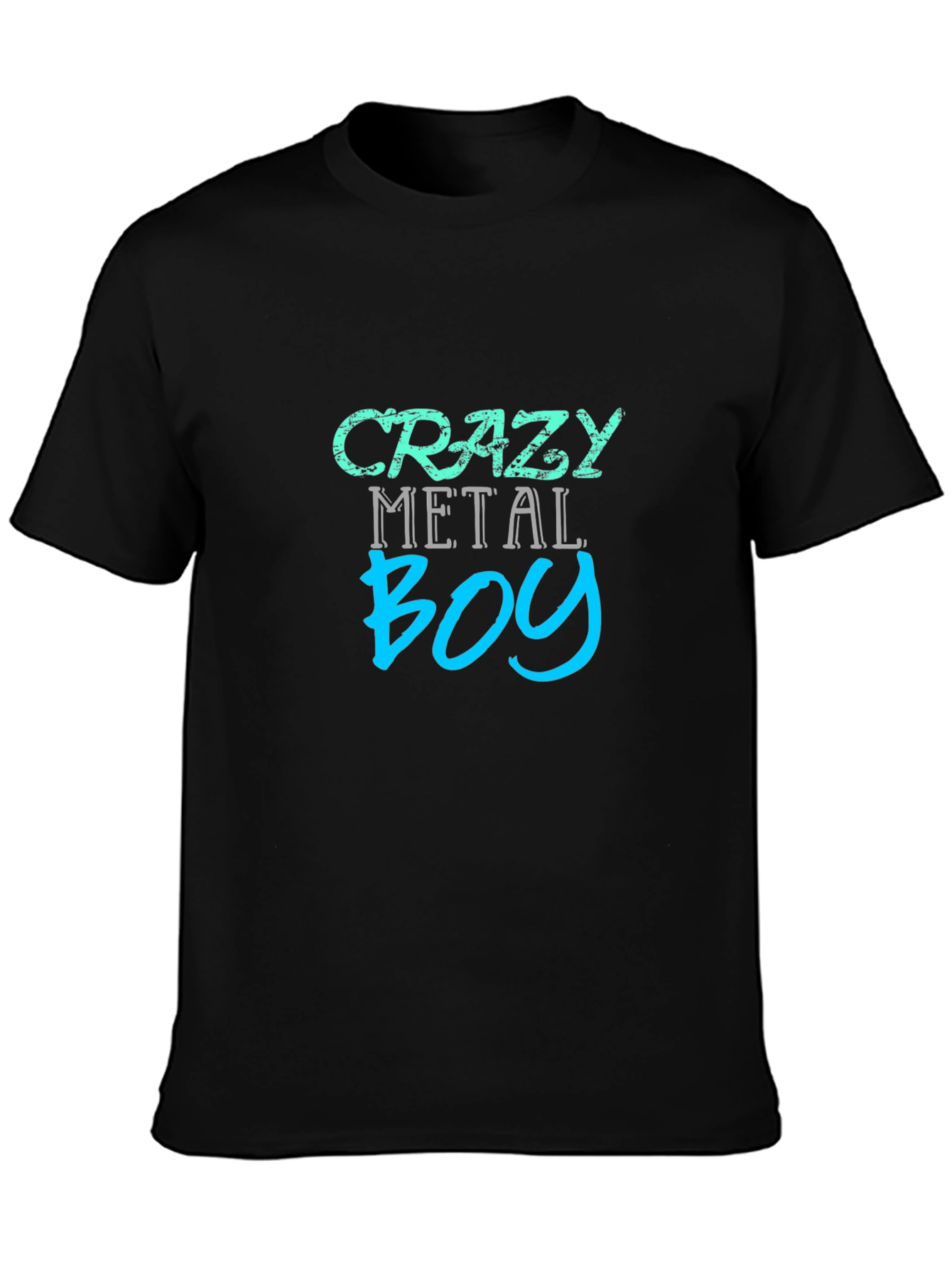 Crazy Metal Boy Graphic T-Shirt - Black