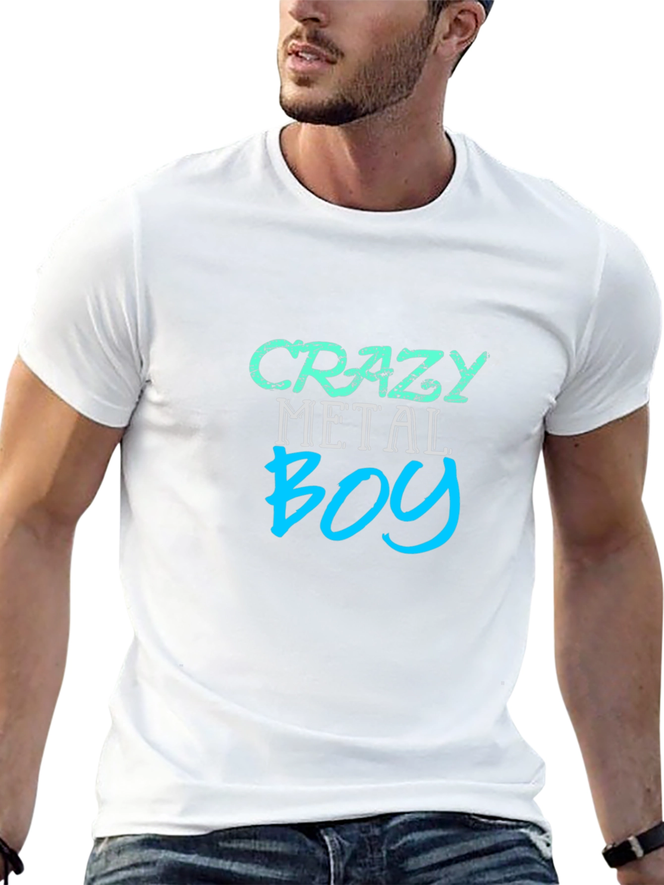 Crazy Metal Boy Graphic T-Shirt - Black
