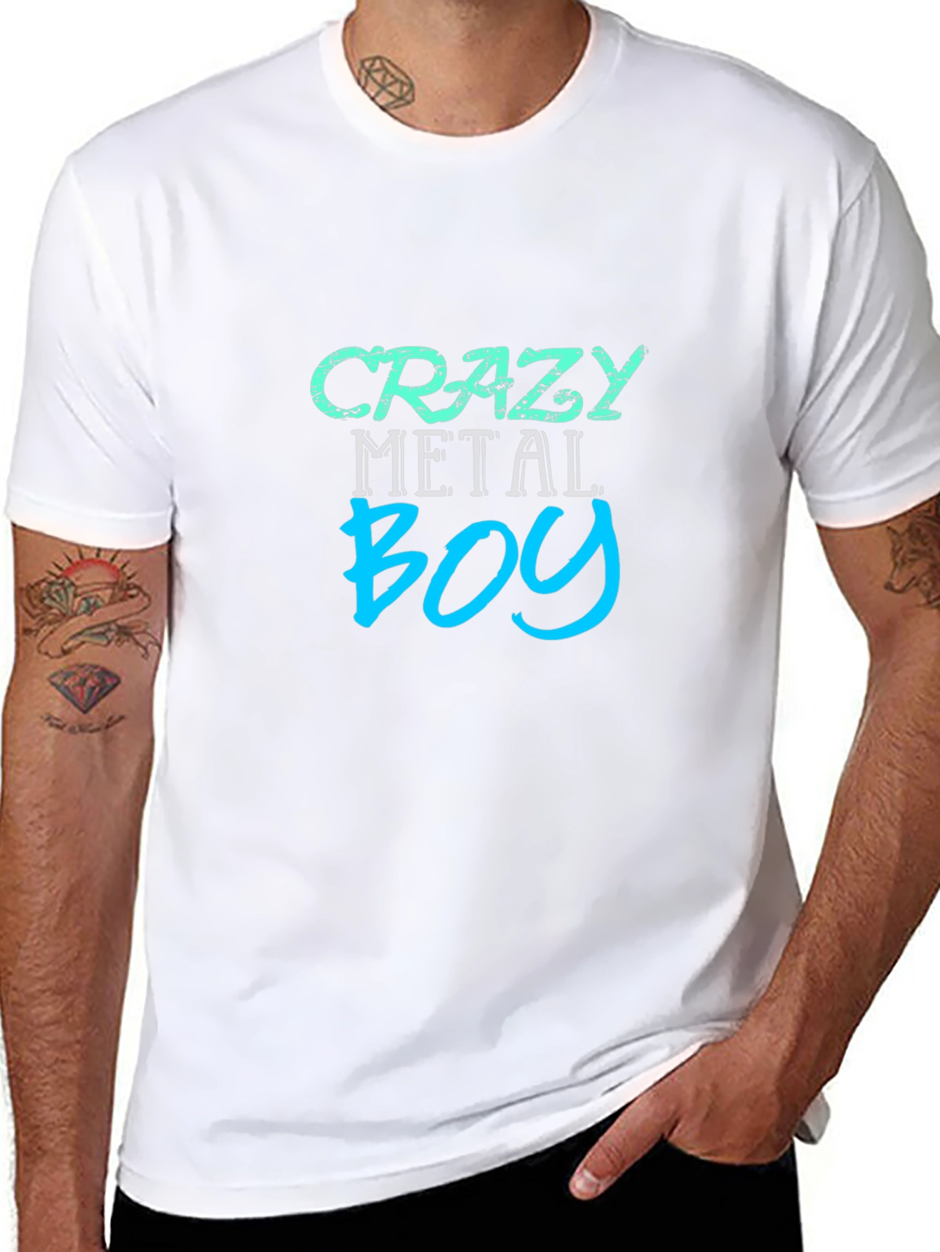 Crazy Metal Boy Graphic T-Shirt - Black