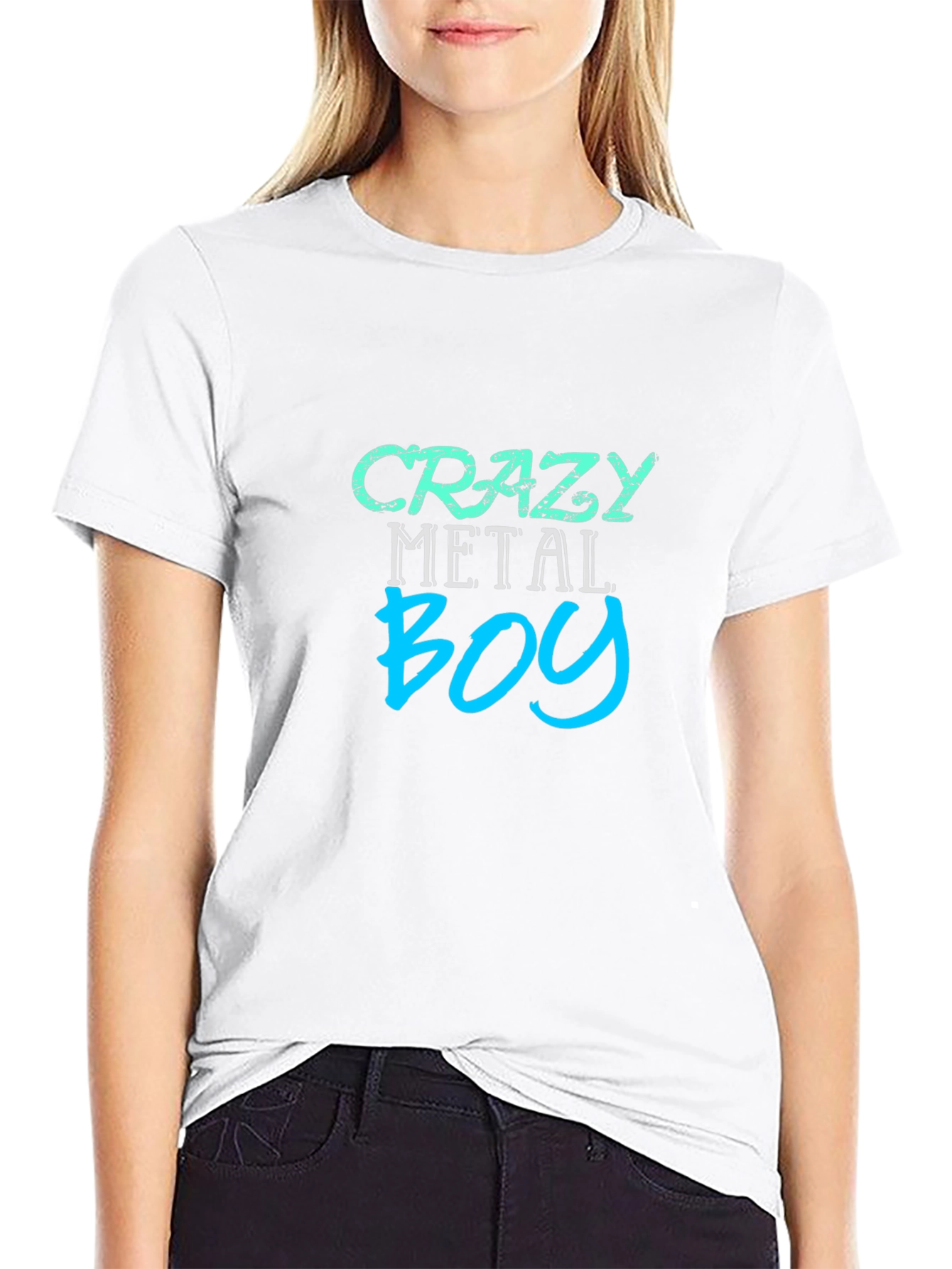 Crazy Metal Boy Graphic T-Shirt - Black