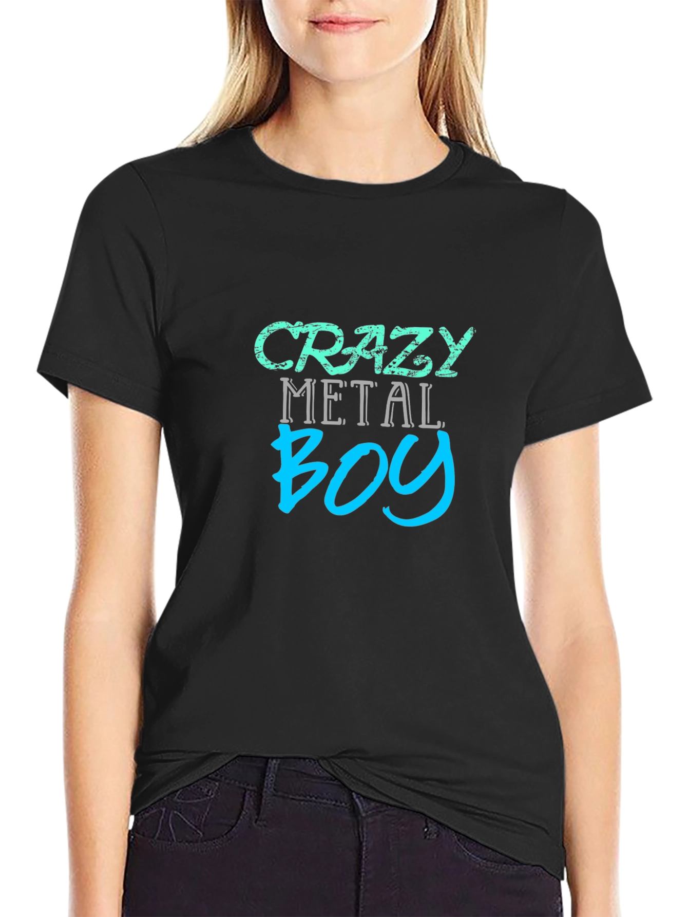 Crazy Metal Boy Graphic T-Shirt - Black