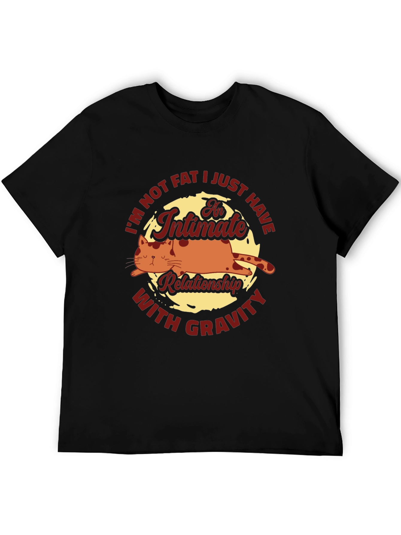Im Not Fat Cat Humor Graphic T-Shirt