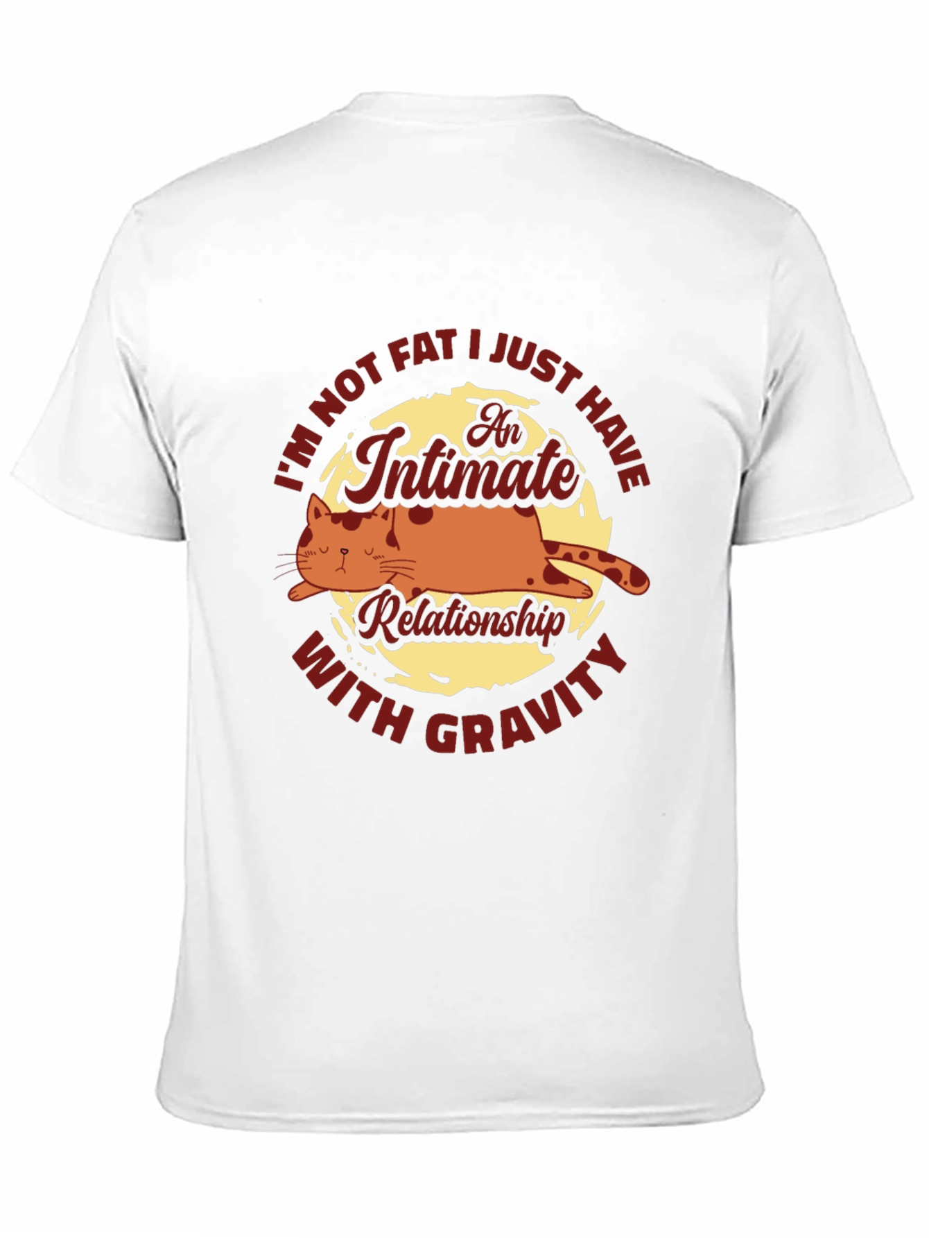Im Not Fat Cat Humor Graphic T-Shirt