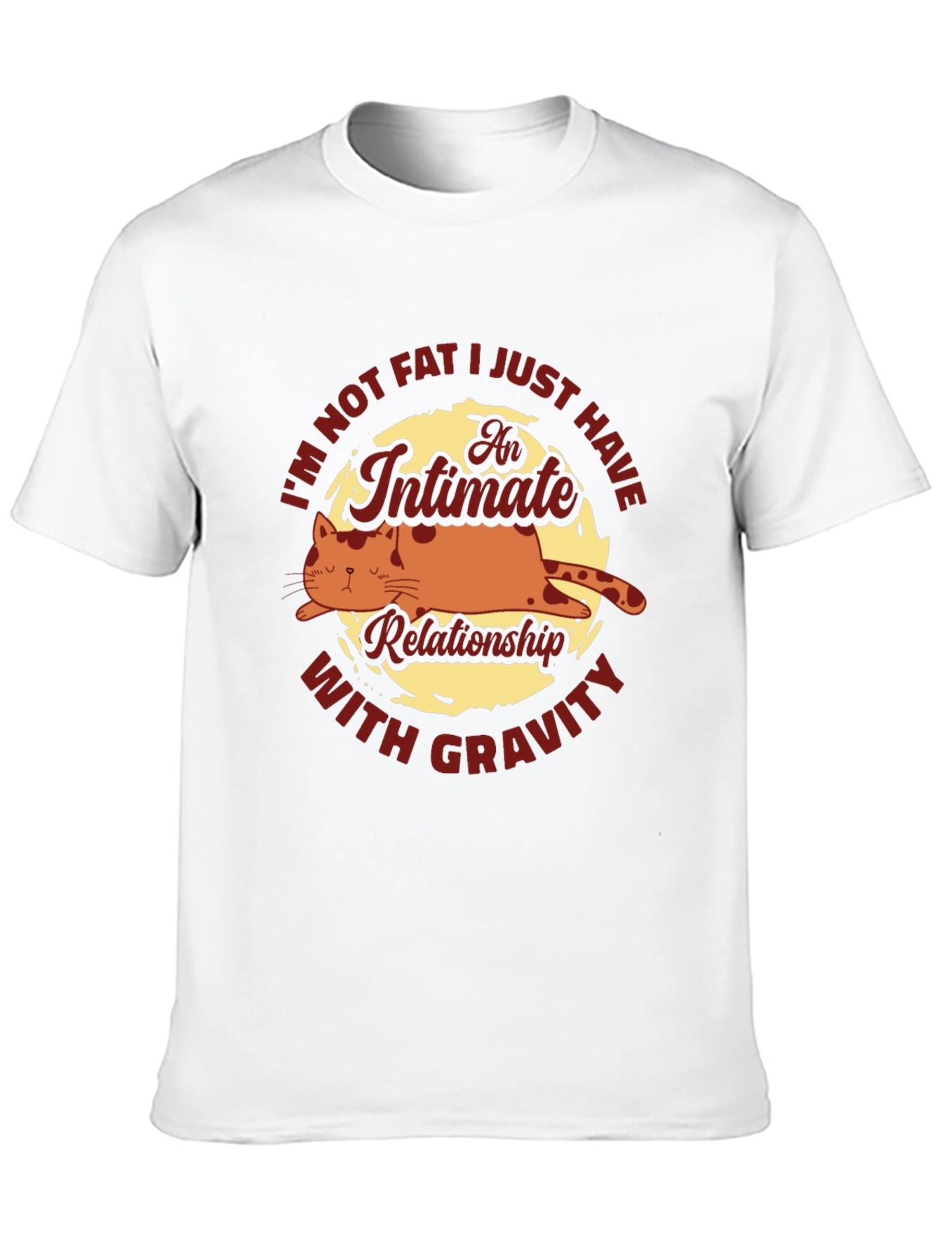 Im Not Fat Cat Humor Graphic T-Shirt