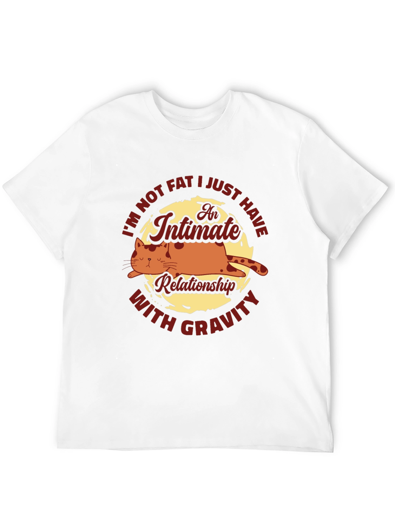 Im Not Fat Cat Humor Graphic T-Shirt