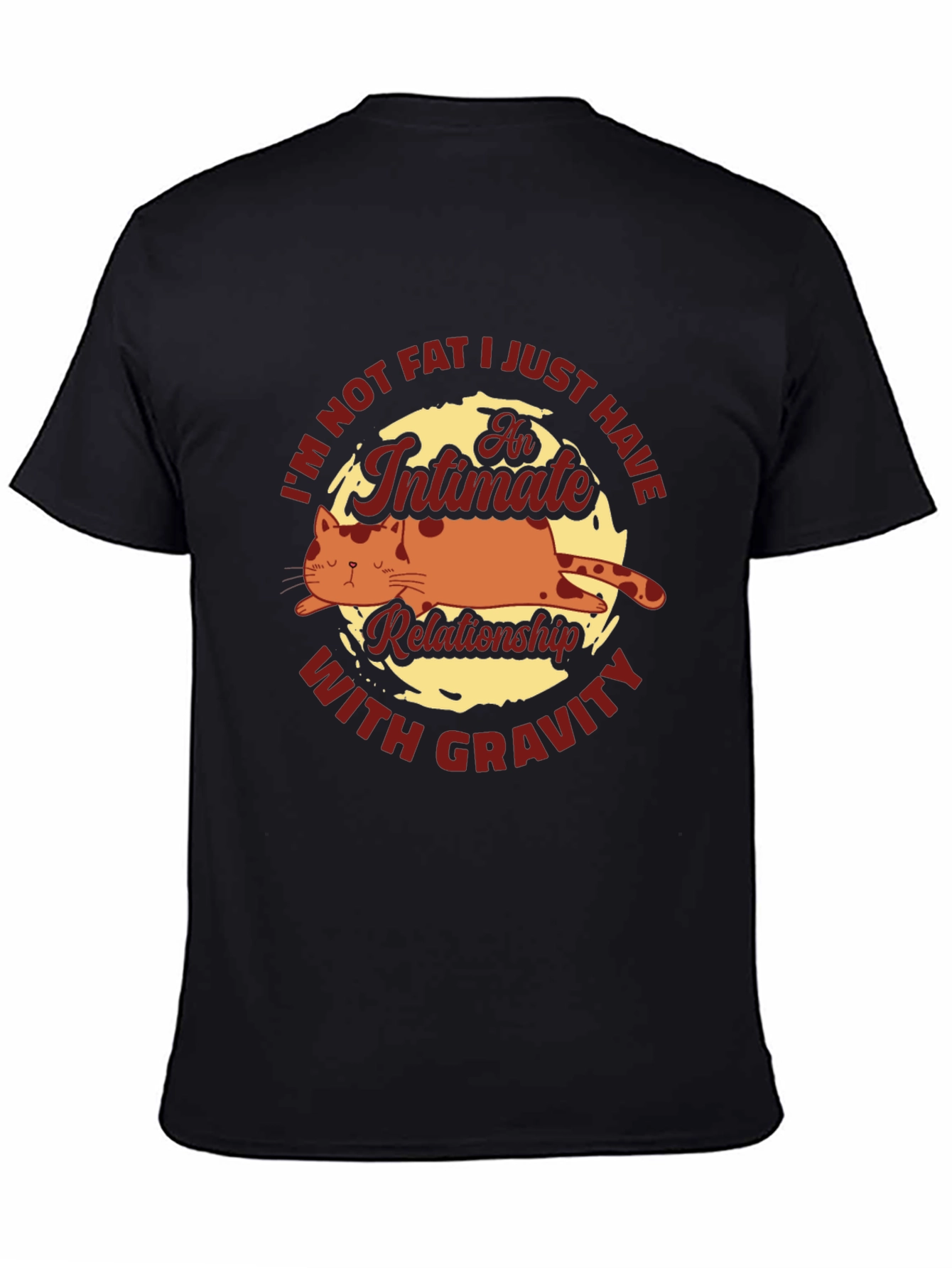 Im Not Fat Cat Humor Graphic T-Shirt
