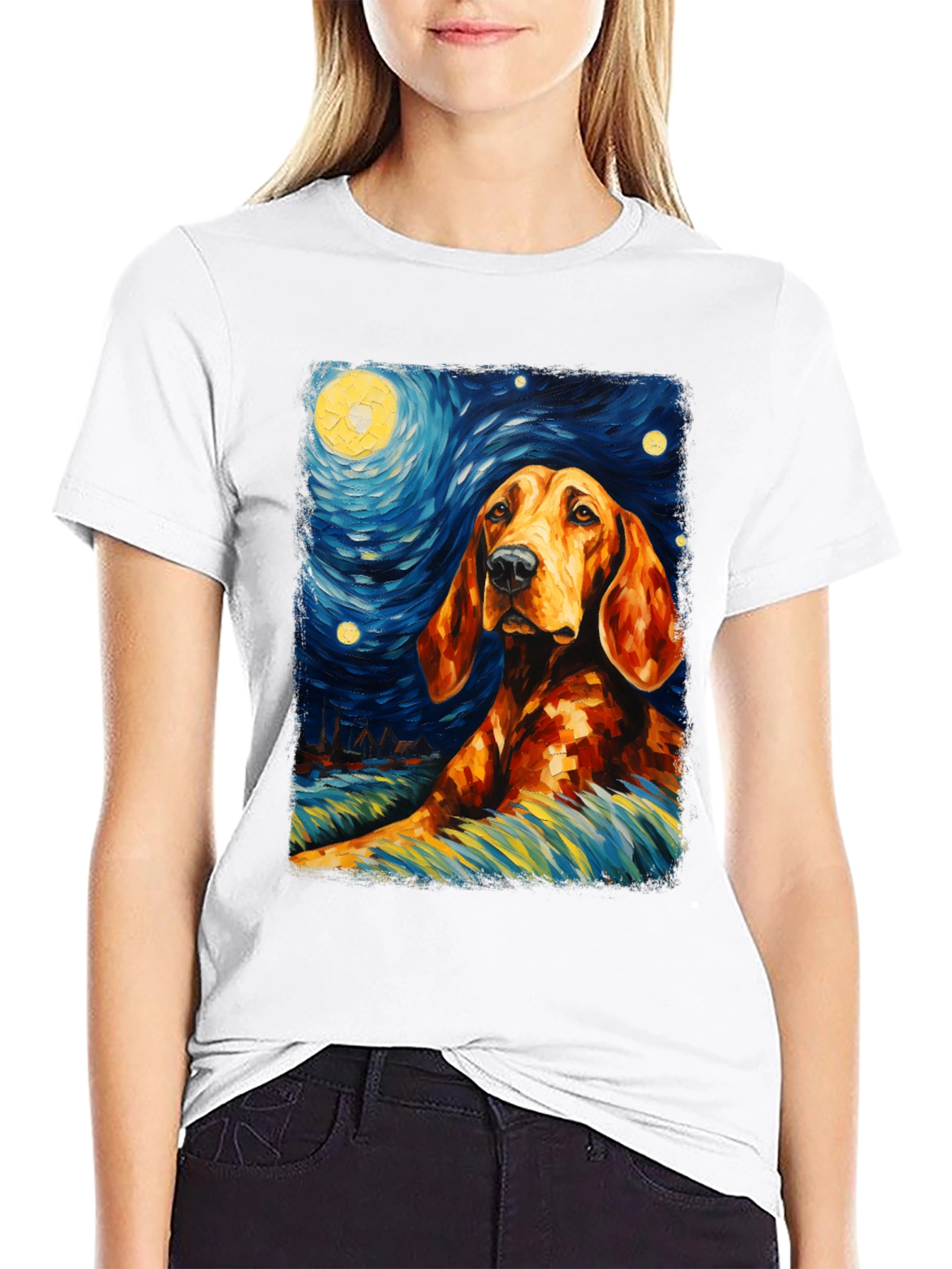 Starry Night Dachshund T-Shirt
