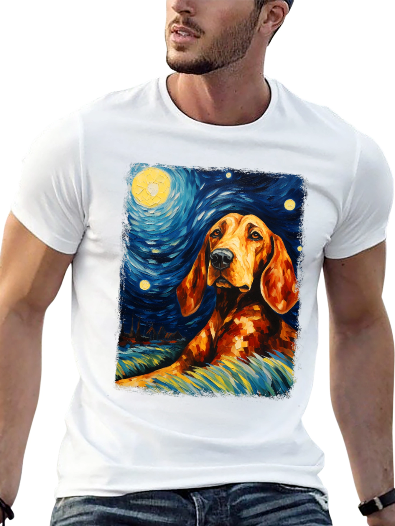 Starry Night Dachshund T-Shirt