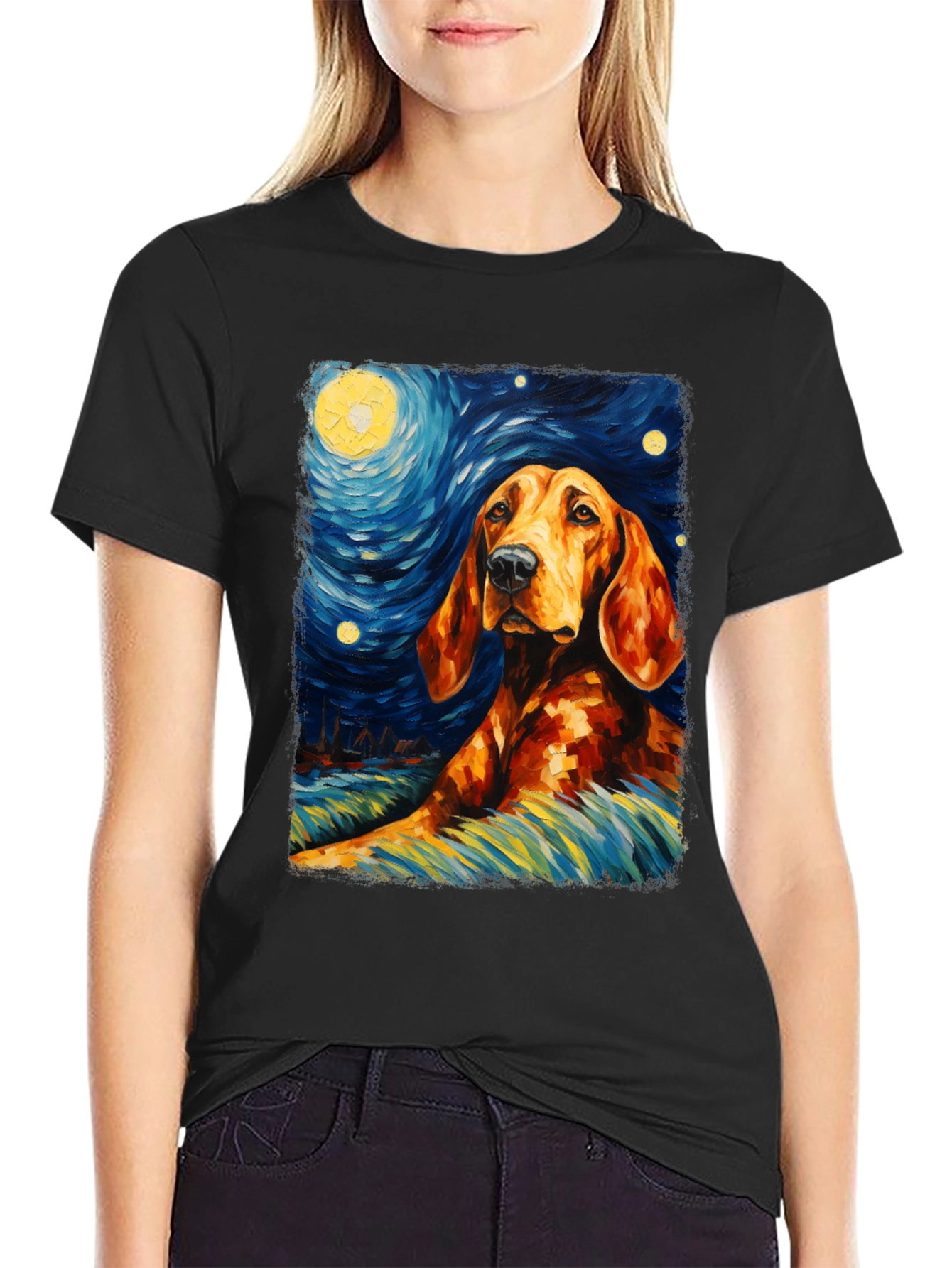 Starry Night Dachshund T-Shirt