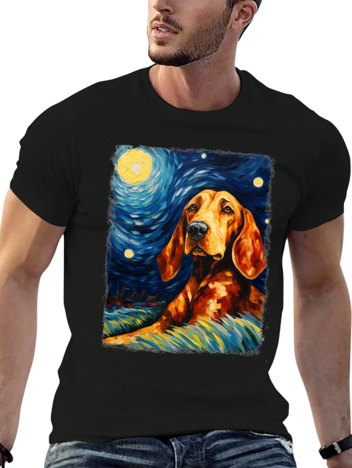 Starry Night Dachshund T-Shirt