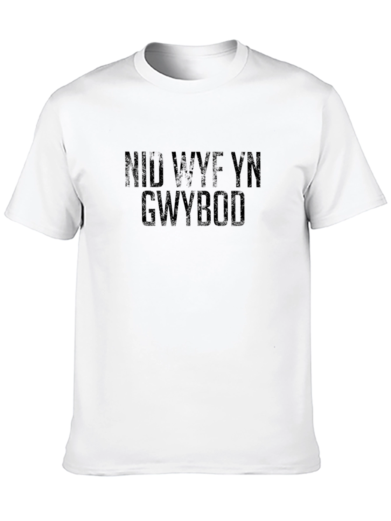 Nid Wyf Yn Gwybod Graphic Black T-Shirt