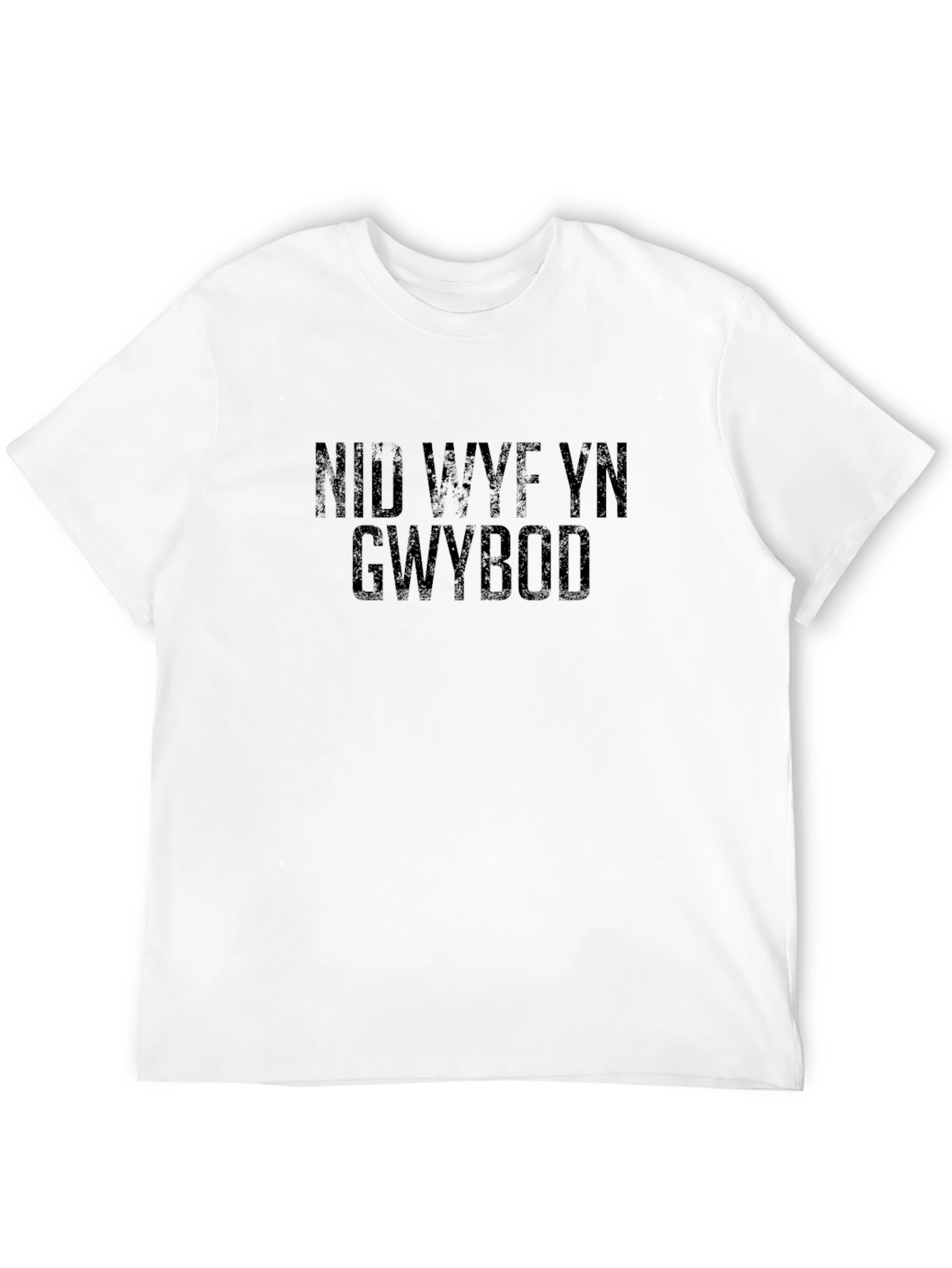 Nid Wyf Yn Gwybod Graphic Black T-Shirt