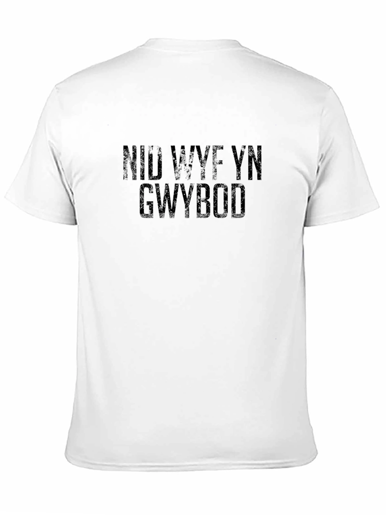 Nid Wyf Yn Gwybod Graphic Black T-Shirt