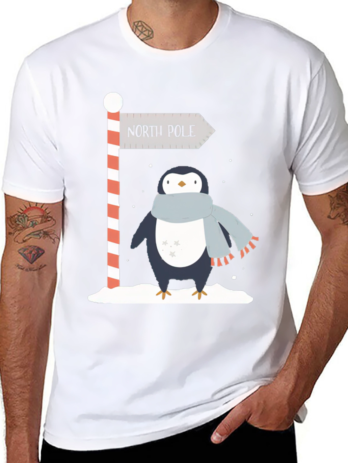 North Pole Penguin Graphic Tee
