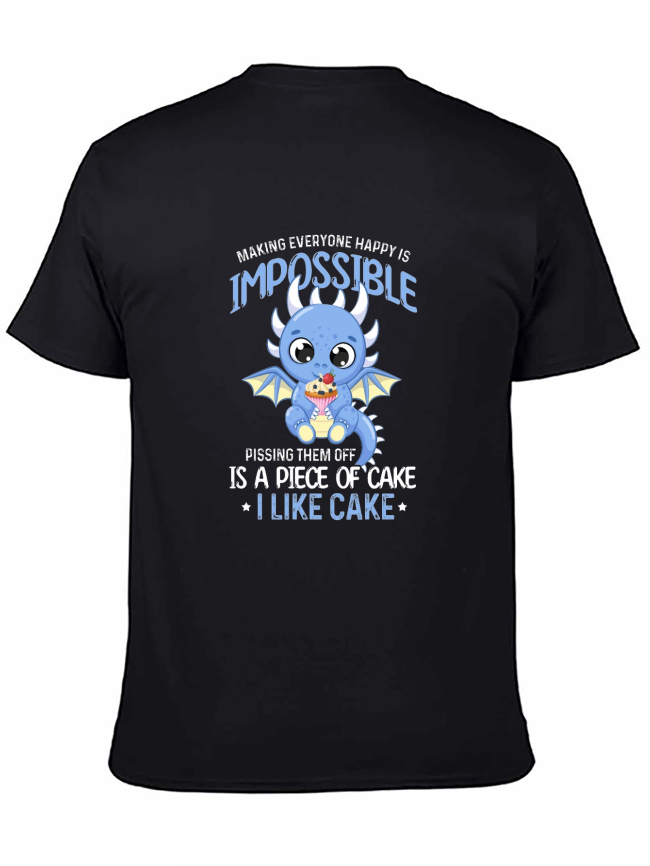 Cake Loving Dragon Graphic T-Shirt
