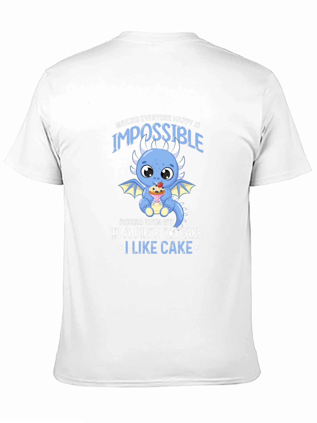 Cake Loving Dragon Graphic T-Shirt