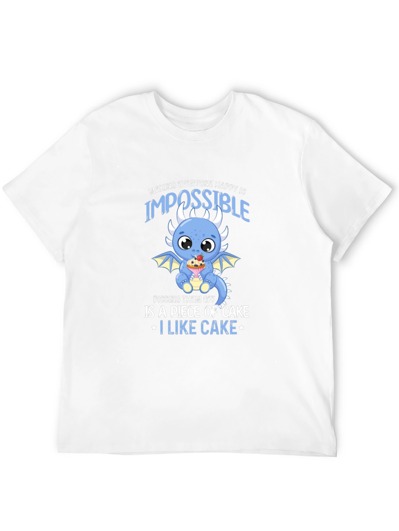 Cake Loving Dragon Graphic T-Shirt