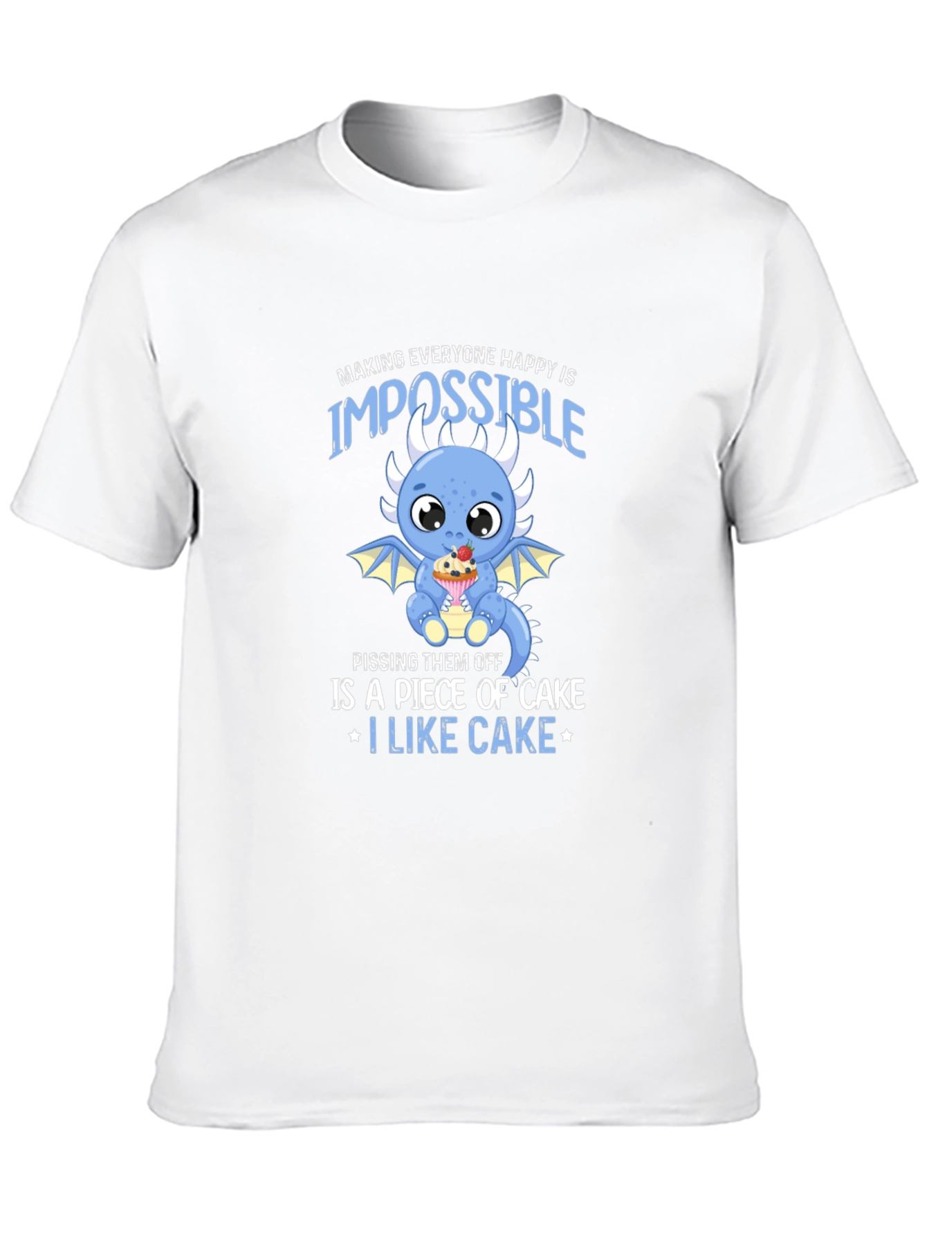 Cake Loving Dragon Graphic T-Shirt