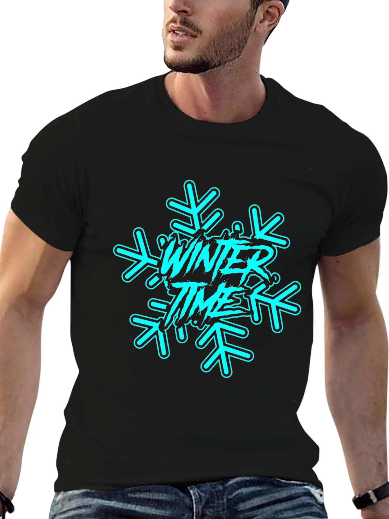 Winter Time Graphic Tee - Black