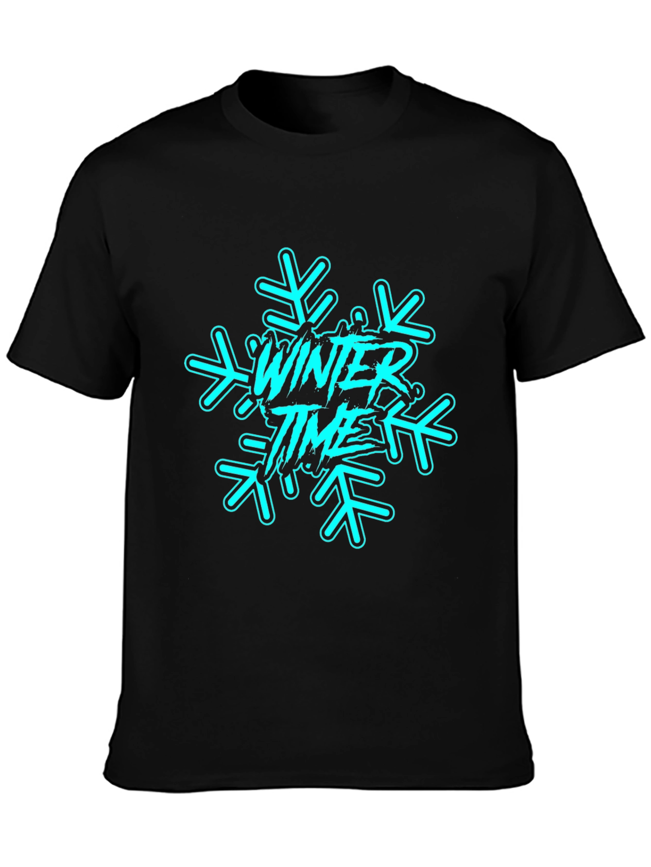 Winter Time Graphic Tee - Black