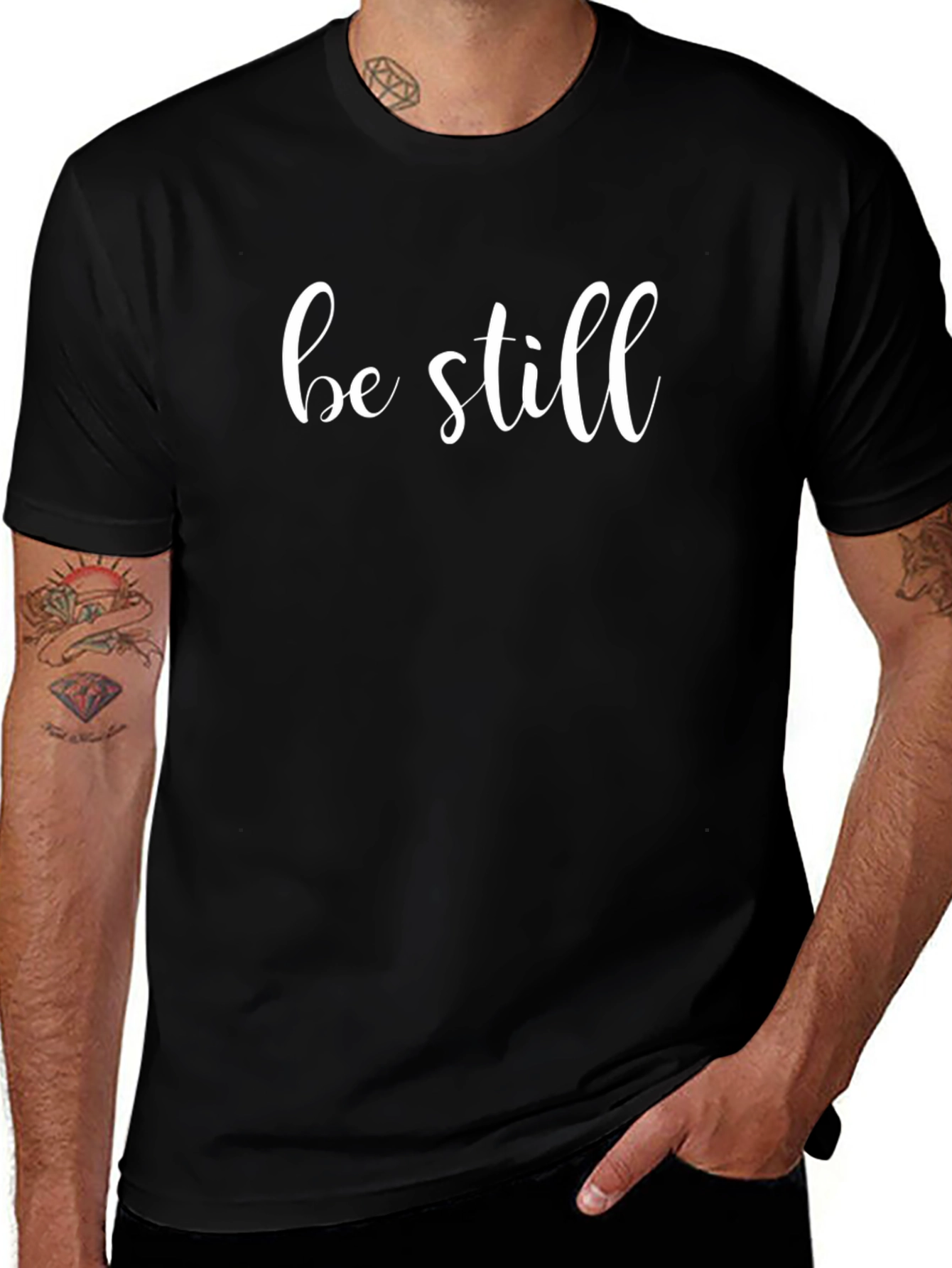Be Still Graphic Tee - Mens Black T-Shirt