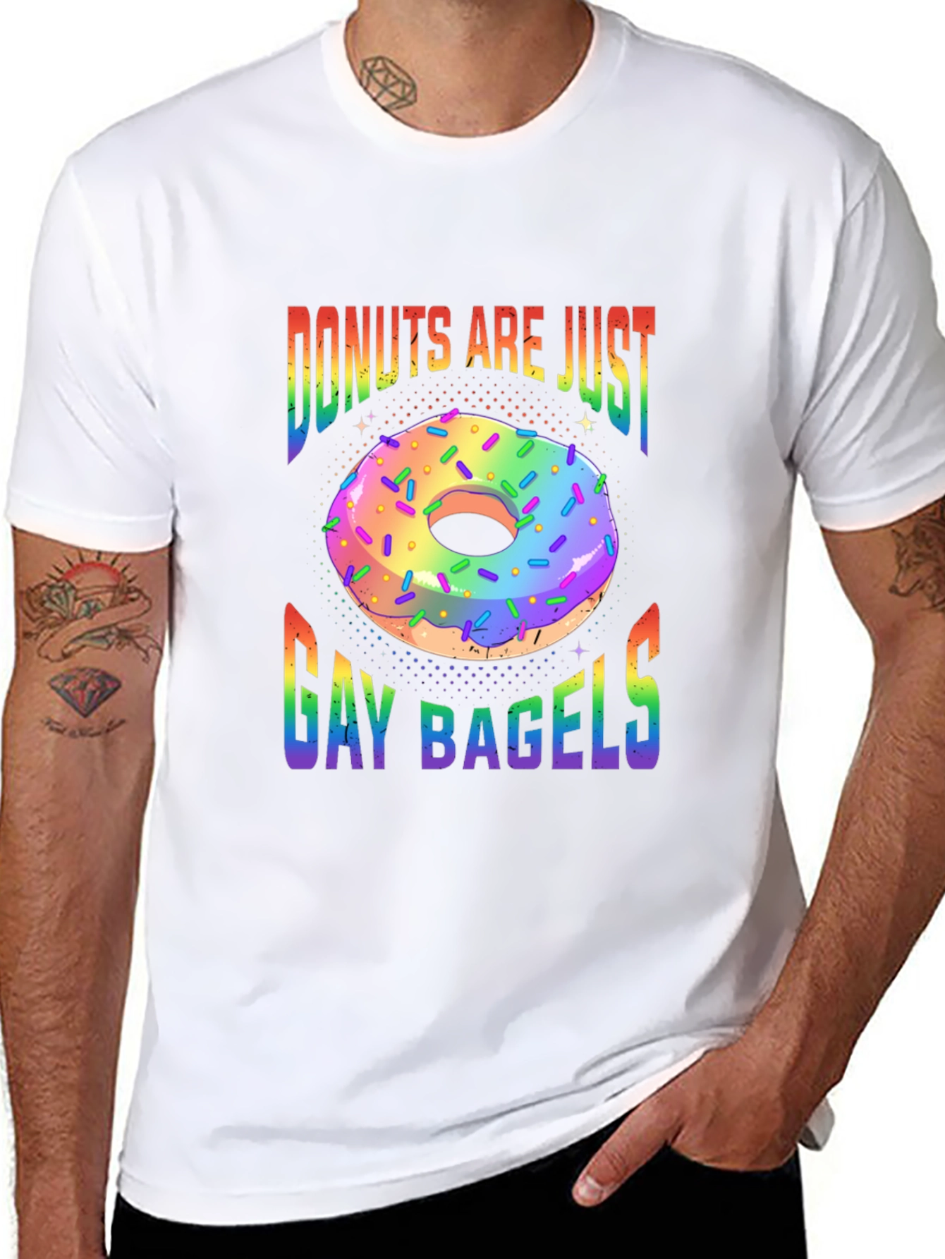 Donuts Are Just Gay Bagels Graphic Tee