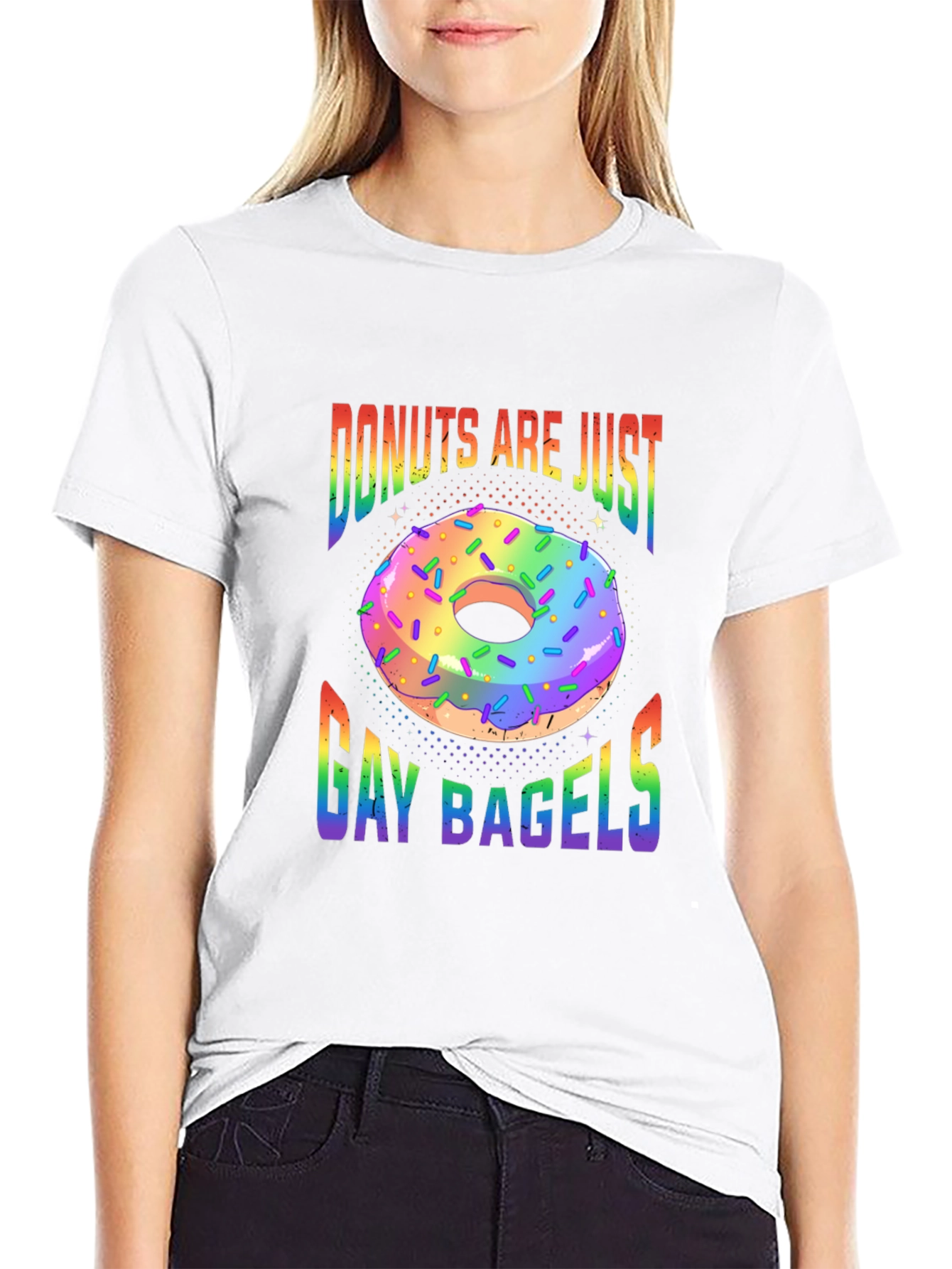 Donuts Are Just Gay Bagels Graphic Tee