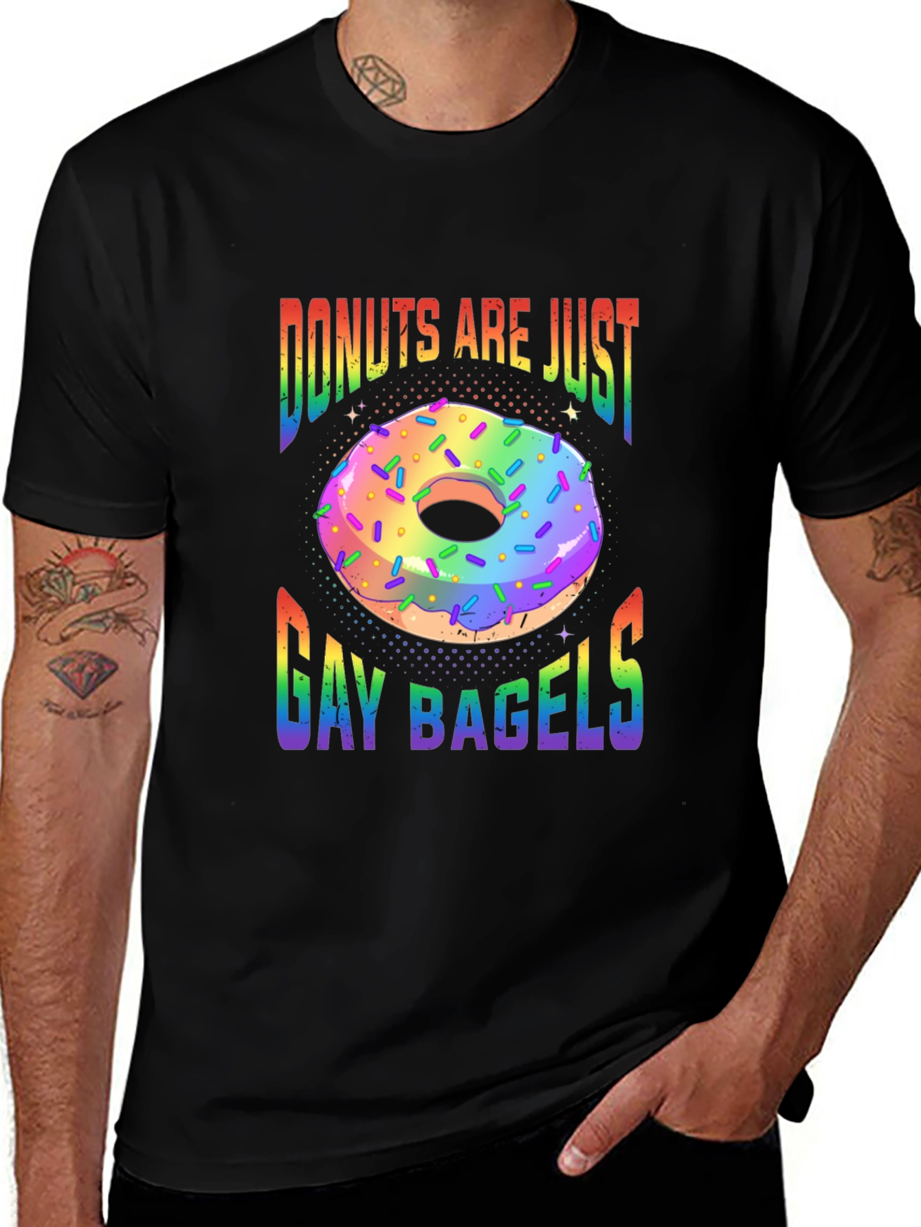 Donuts Are Just Gay Bagels Graphic Tee