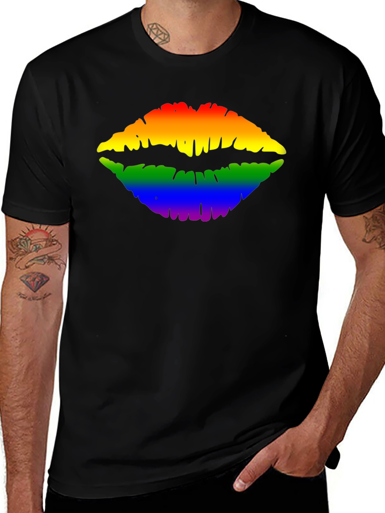 Rainbow Lips T-Shirt - Prideful Style