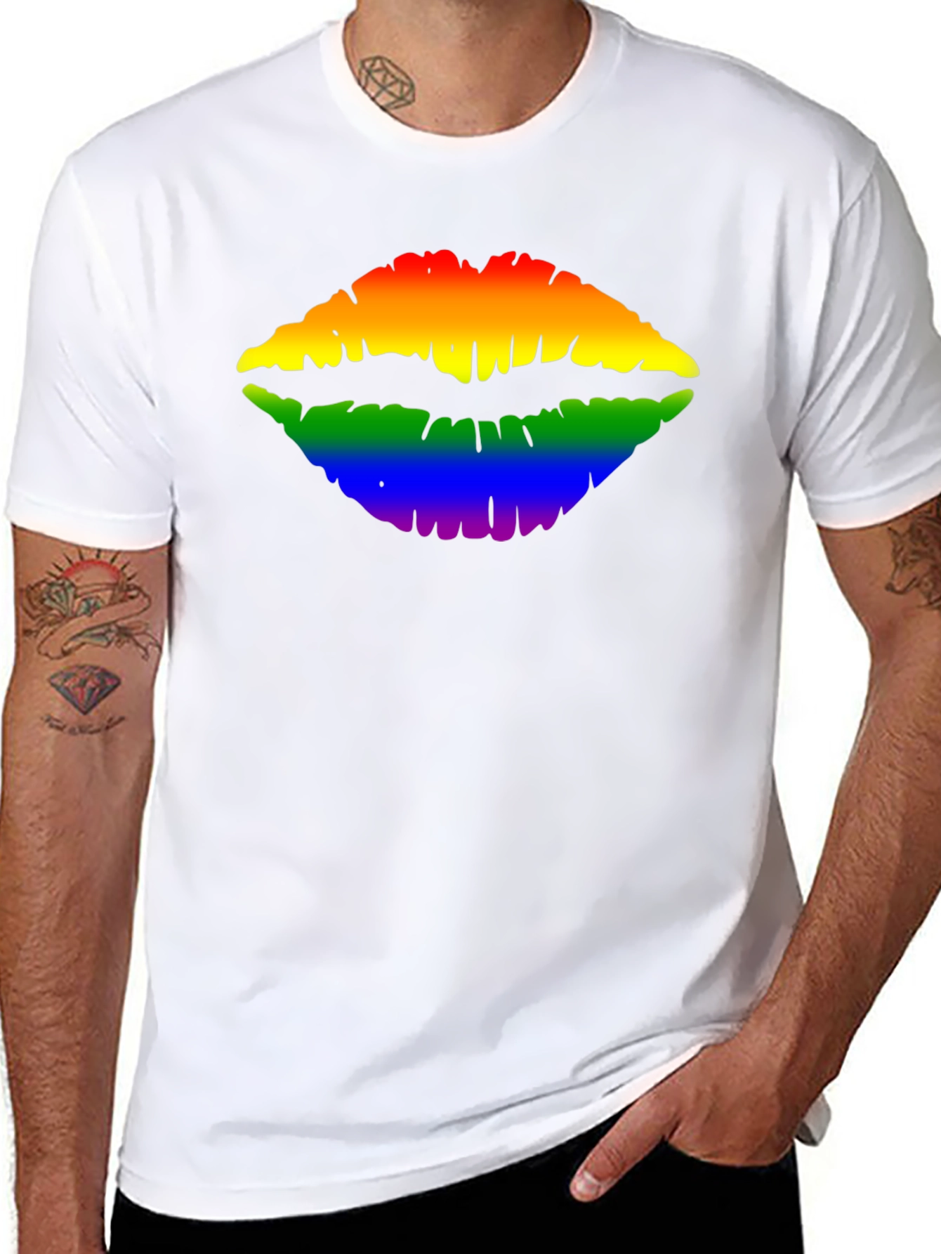 Rainbow Lips T-Shirt - Prideful Style