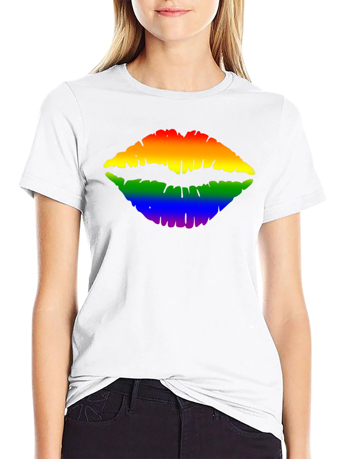 Rainbow Lips T-Shirt - Prideful Style
