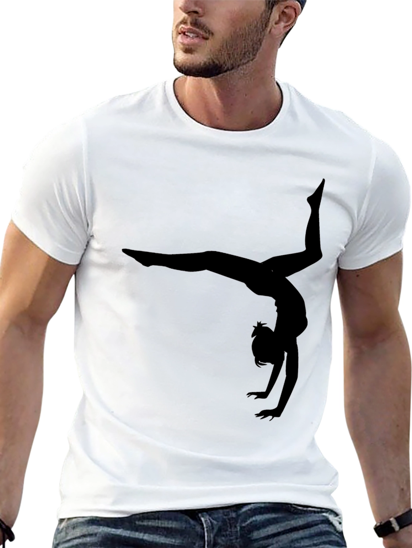 Gymnast Silhouette Black T-Shirt