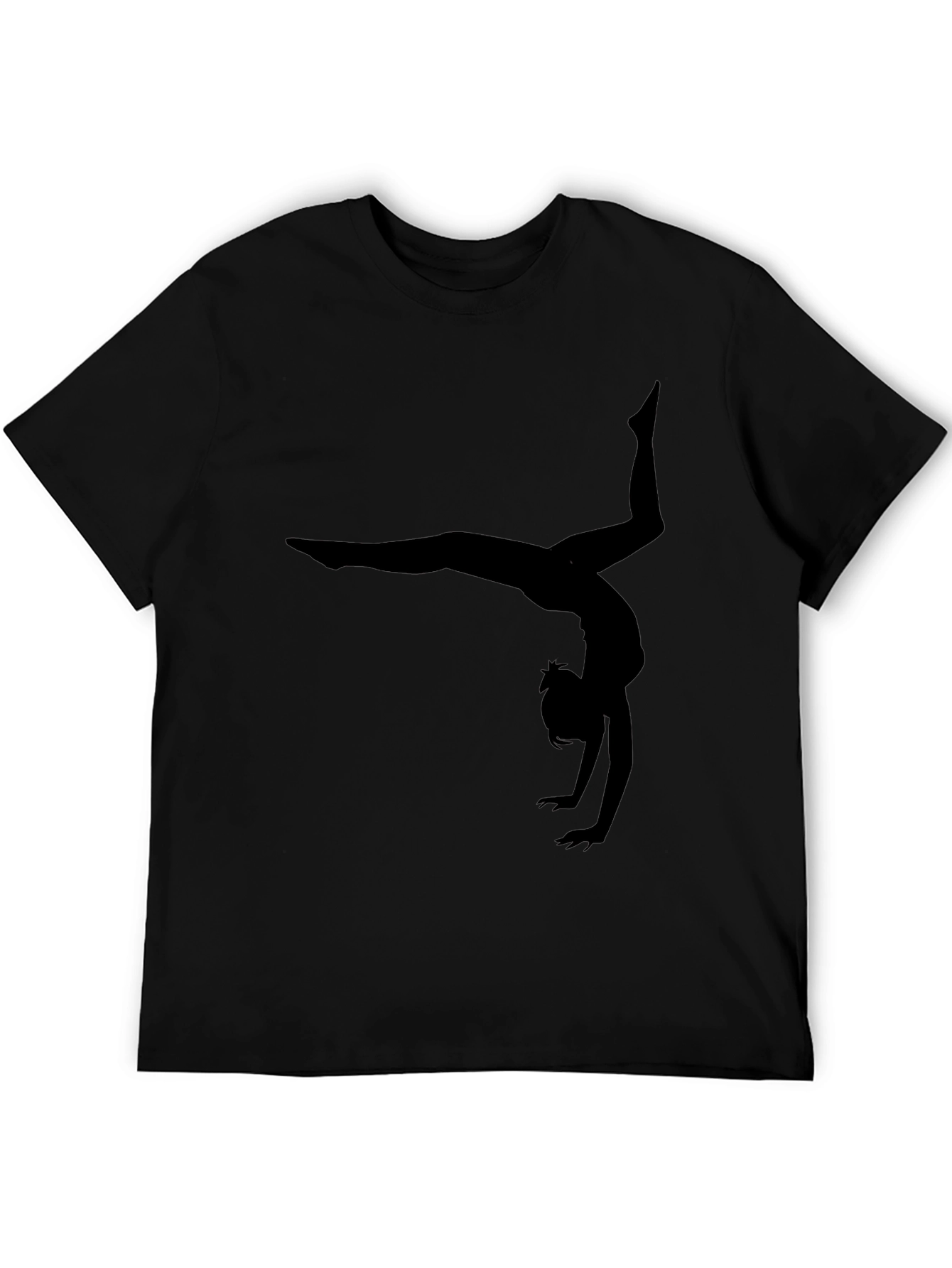 Gymnast Silhouette Black T-Shirt