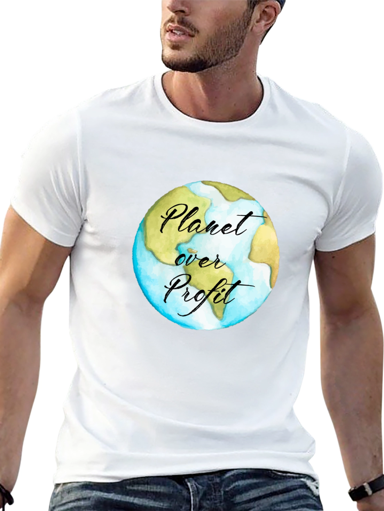 Planet Over Profit Earth Graphic T-Shirt