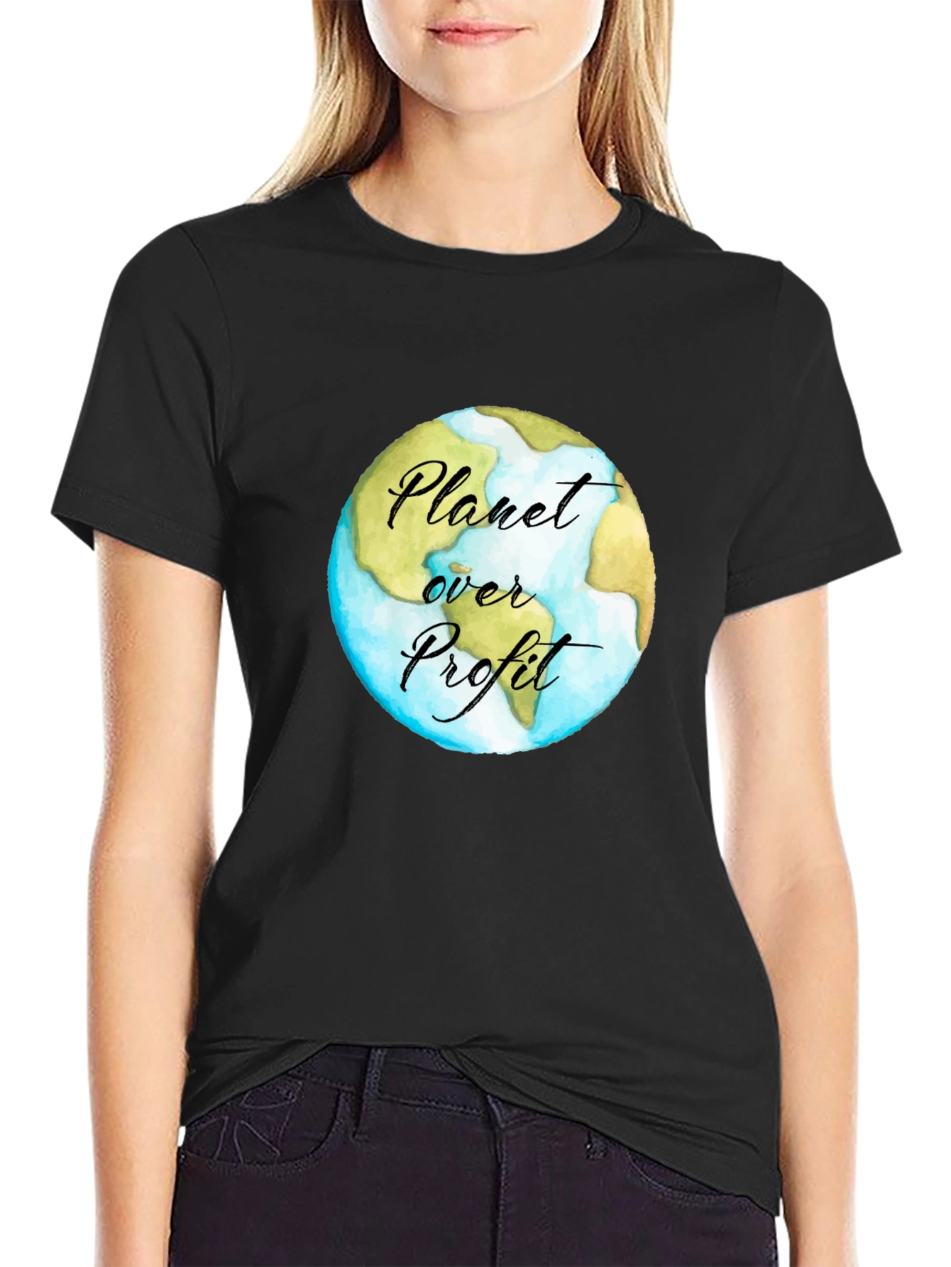 Planet Over Profit Earth Graphic T-Shirt