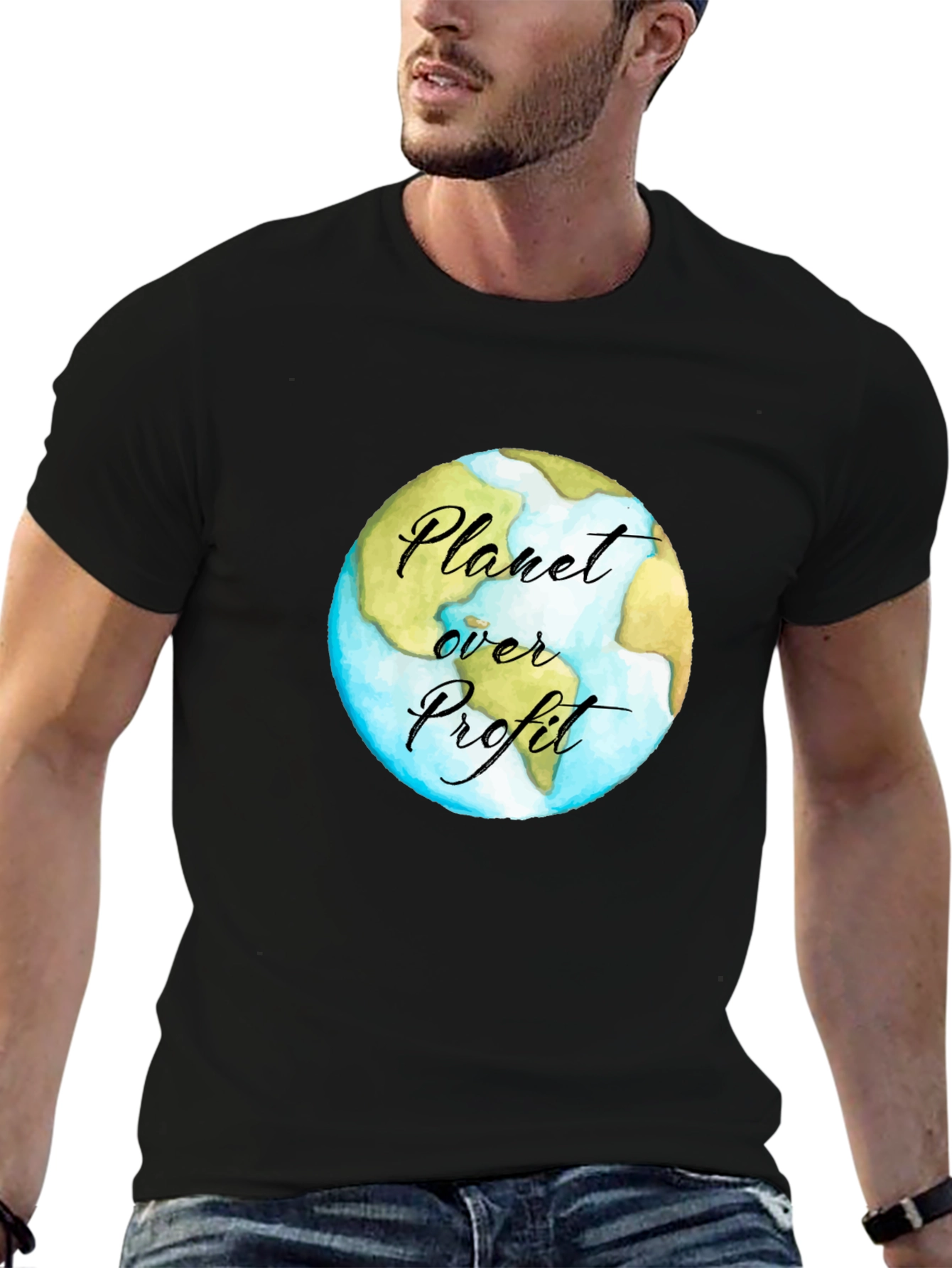 Planet Over Profit Earth Graphic T-Shirt