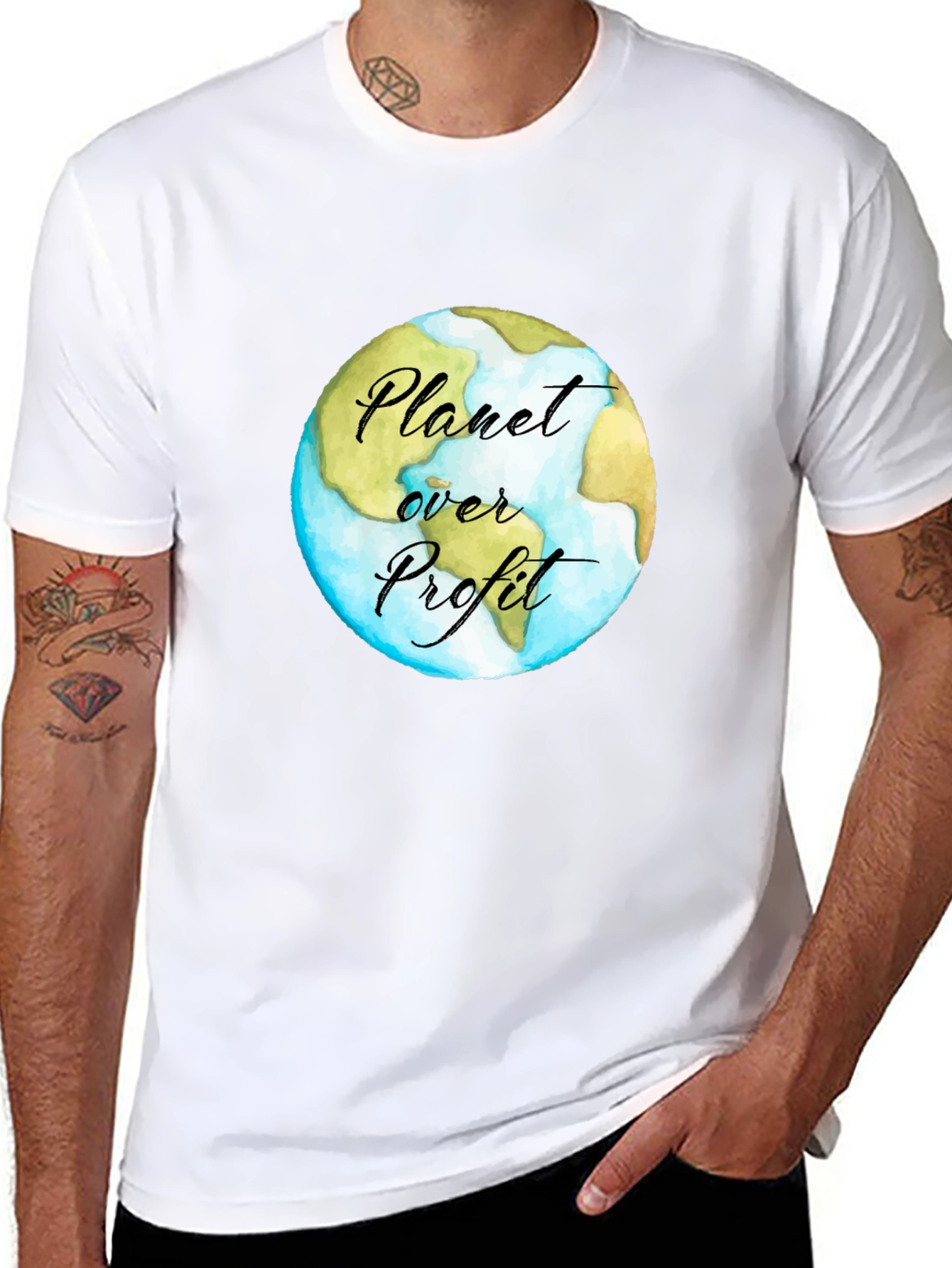 Planet Over Profit Earth Graphic T-Shirt
