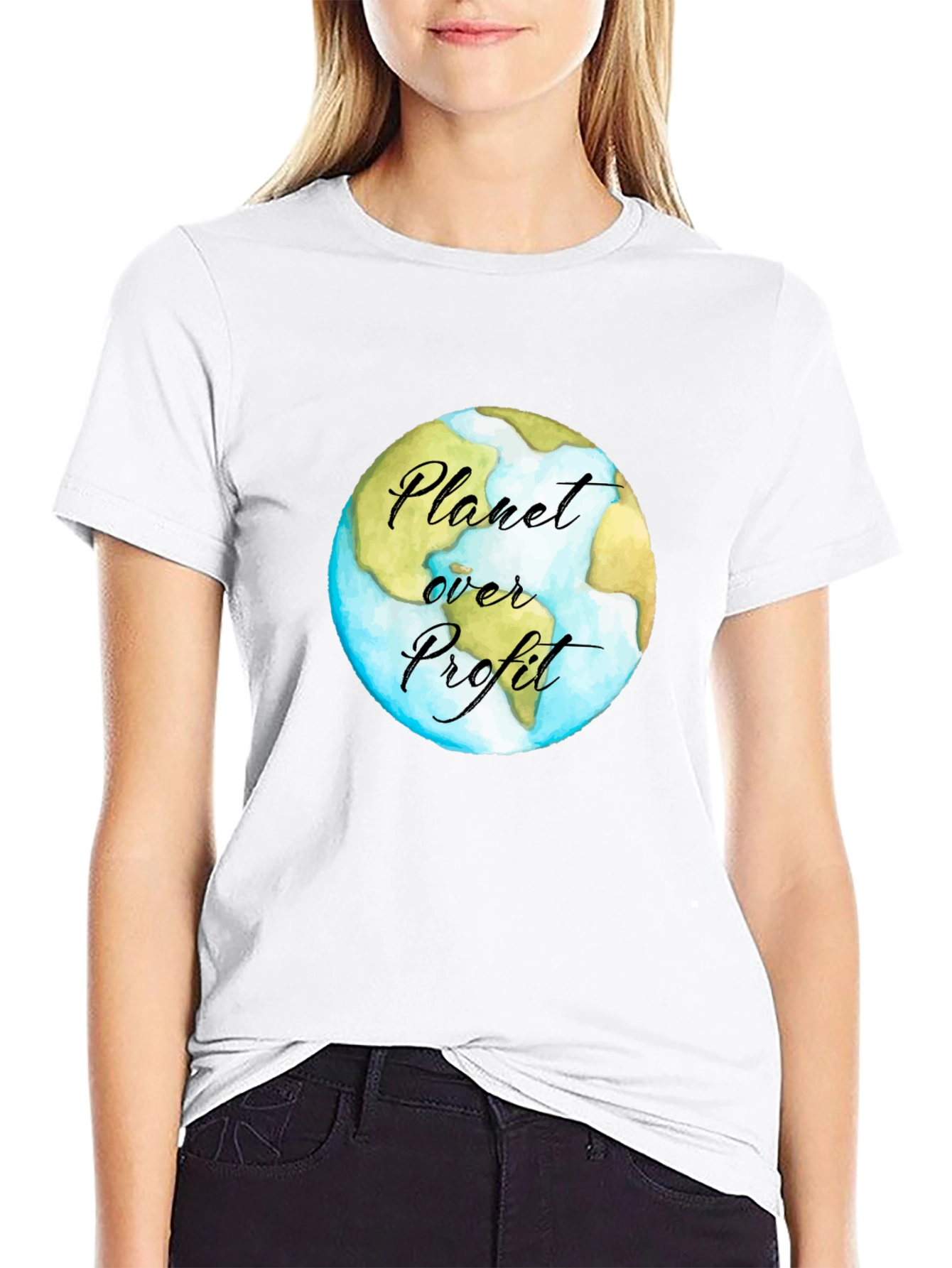 Planet Over Profit Earth Graphic T-Shirt