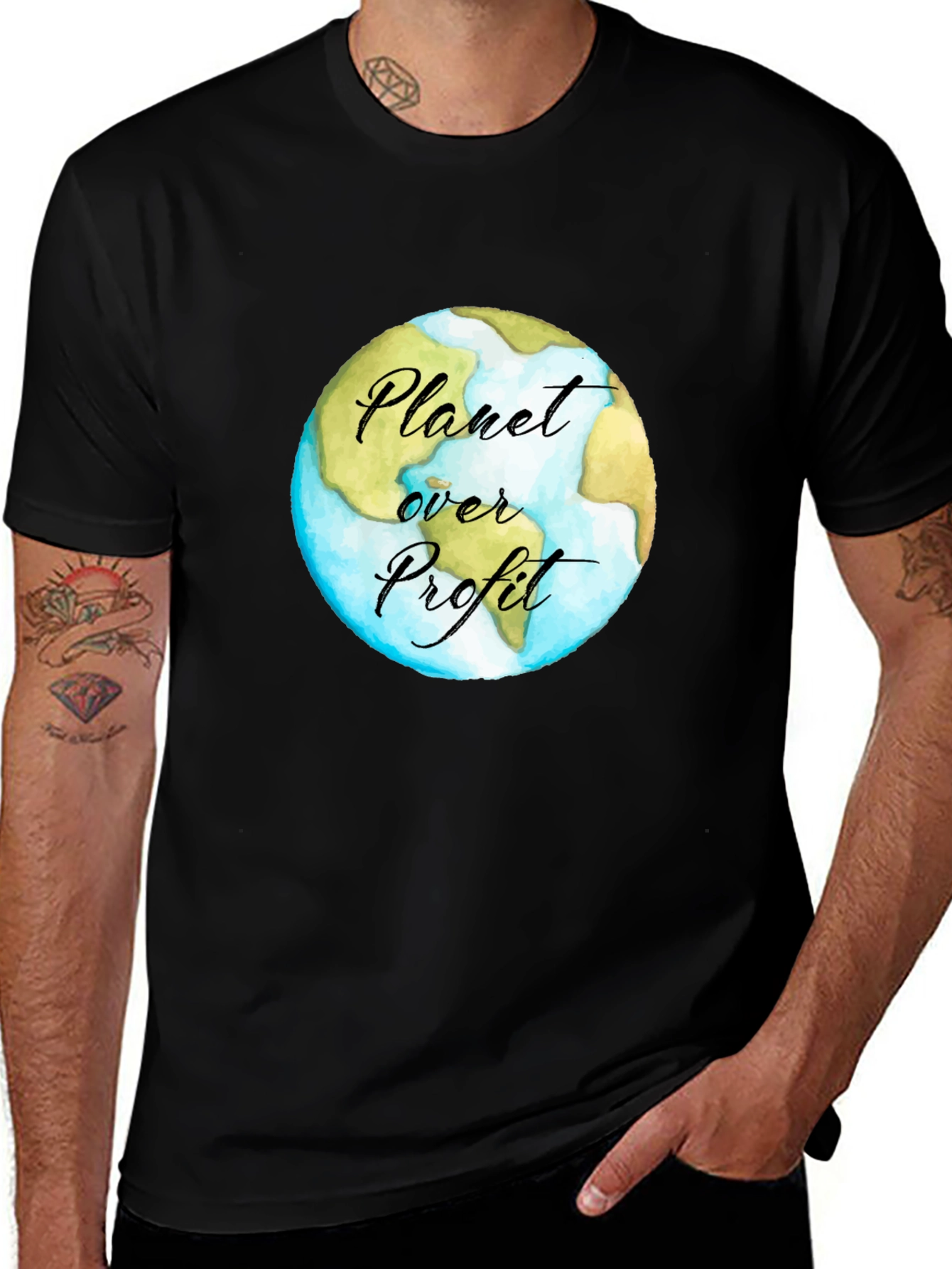 Planet Over Profit Earth Graphic T-Shirt
