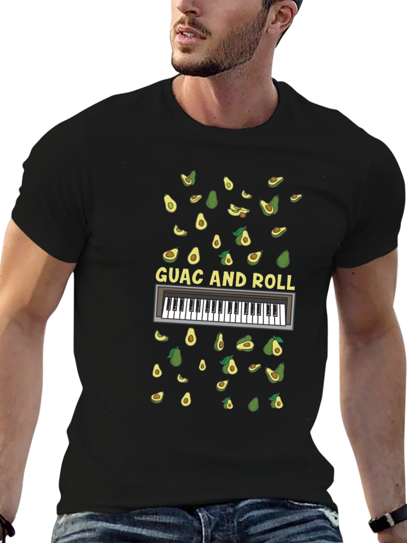 Guac and Roll T-Shirt - Avocado Piano Tee