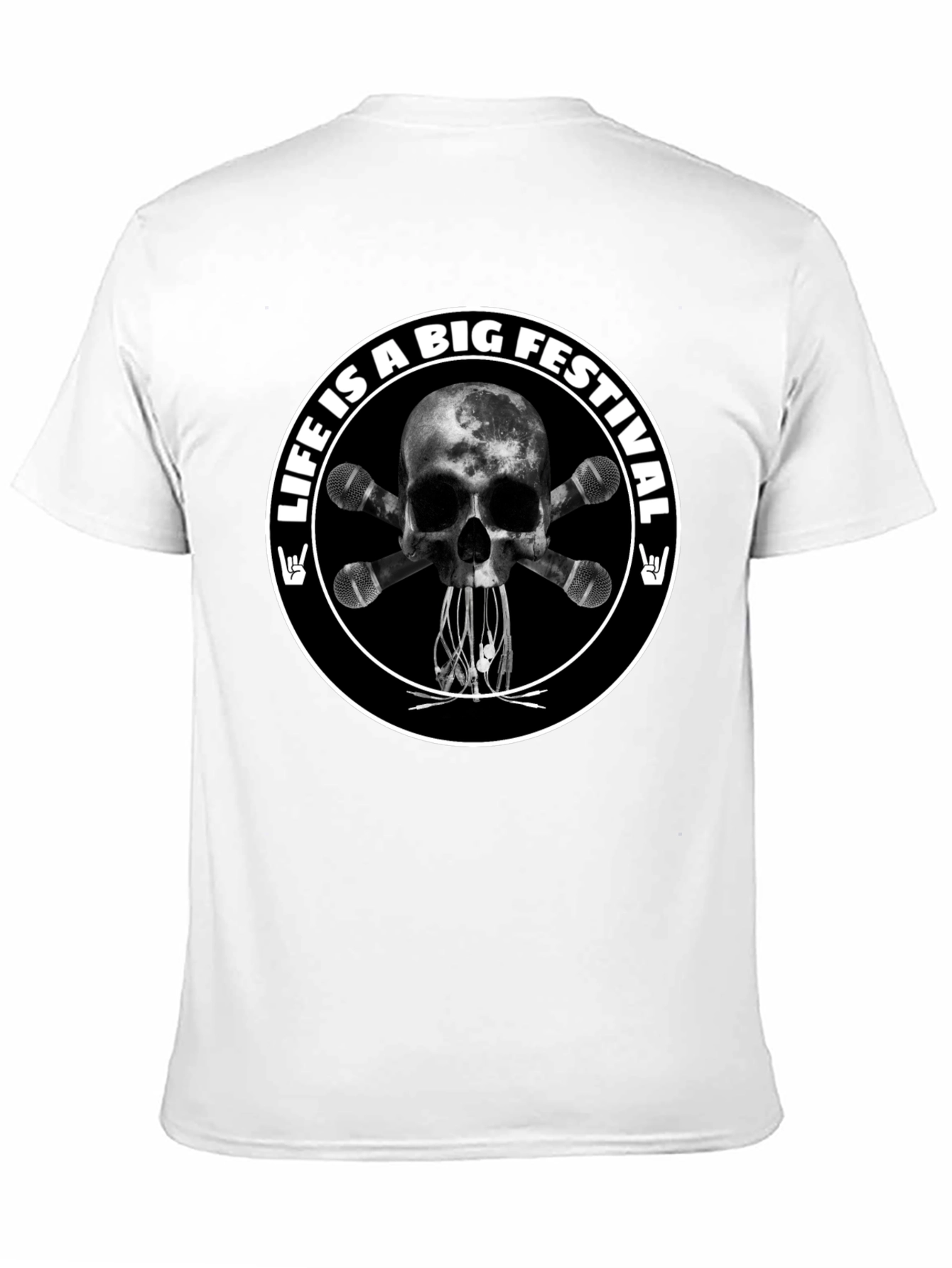 Life is a Big Festival Skull & Mic T-Shirt