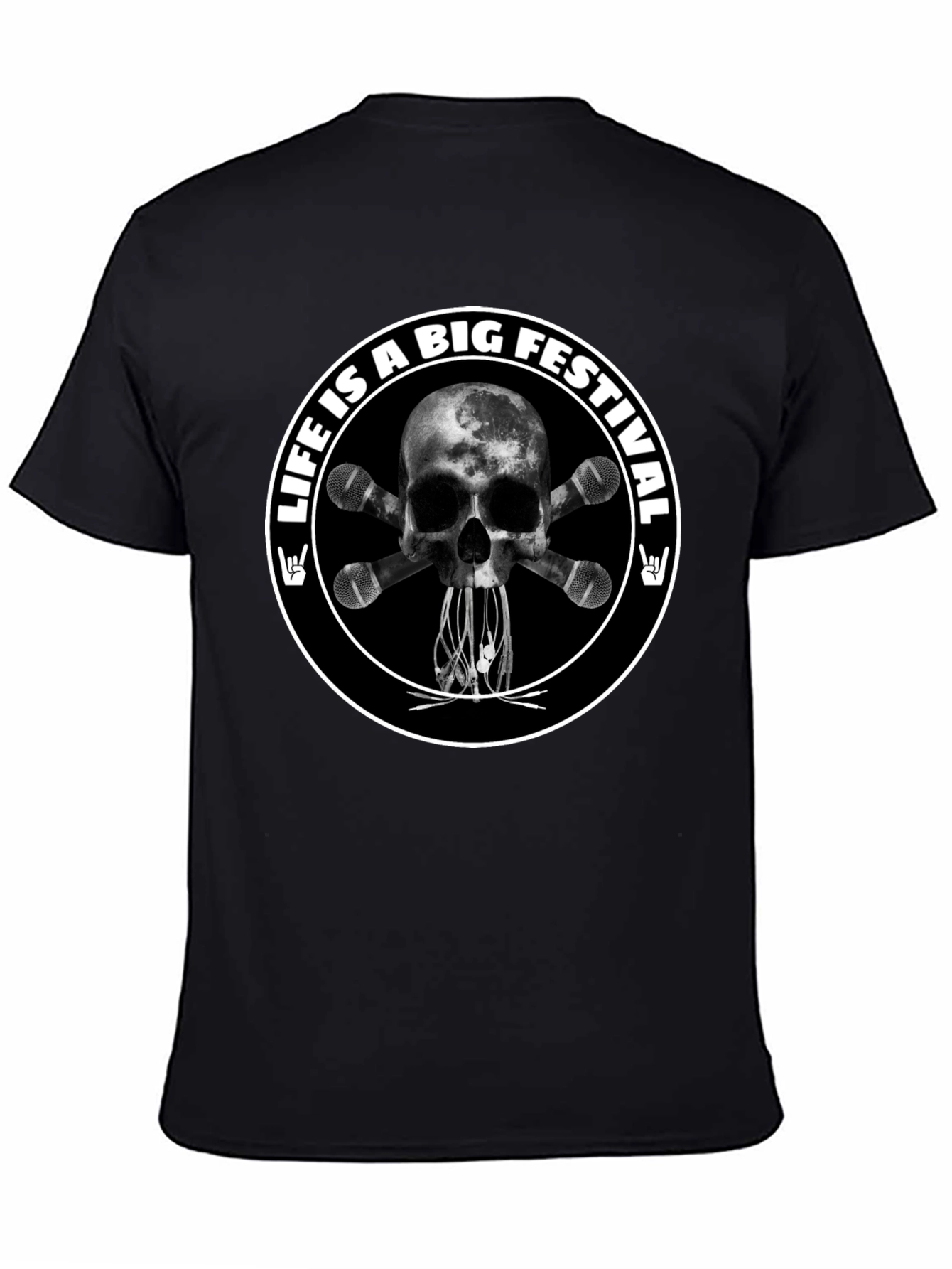 Life is a Big Festival Skull & Mic T-Shirt