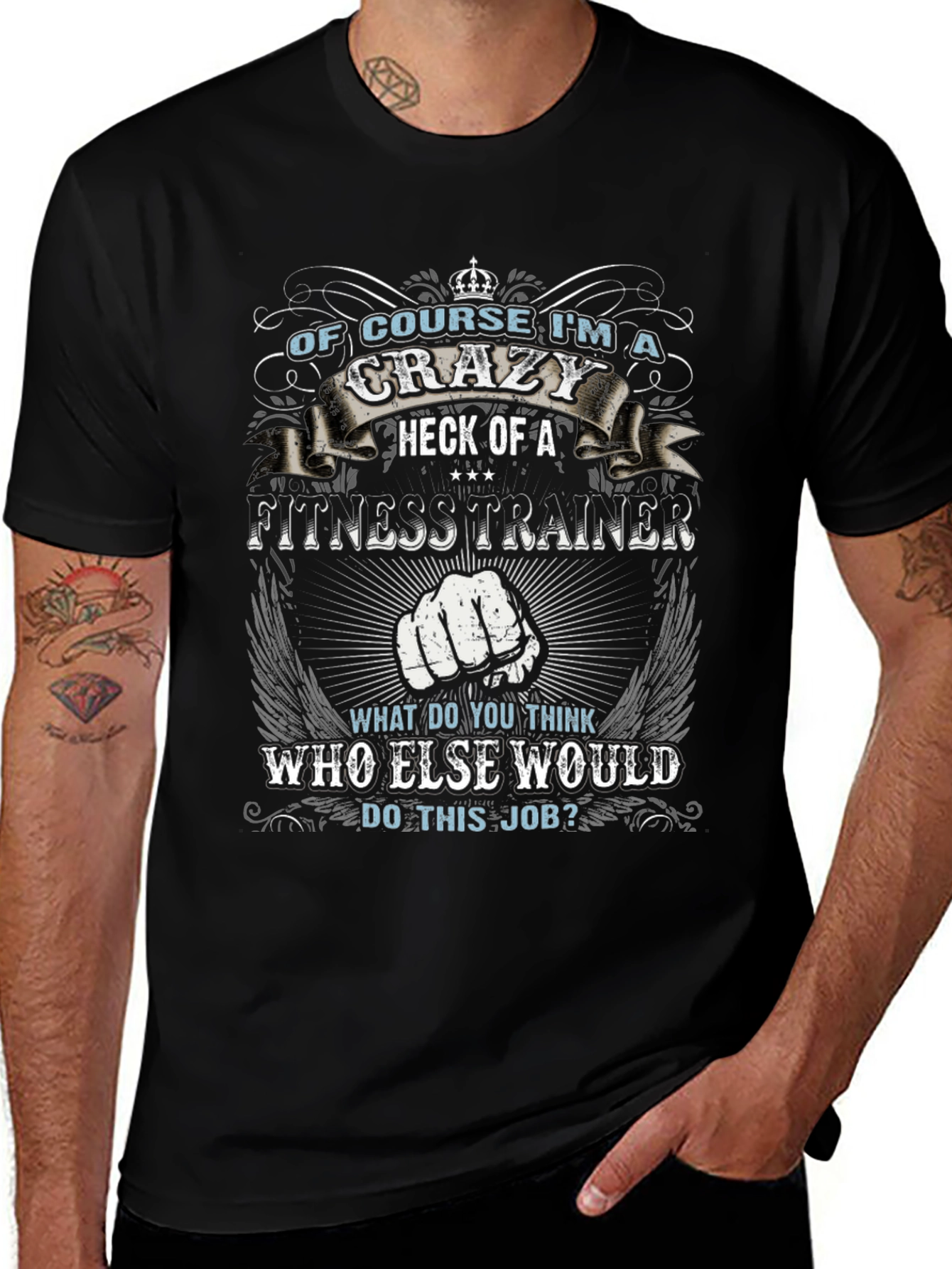Crazy Fitness Trainer Graphic Tee