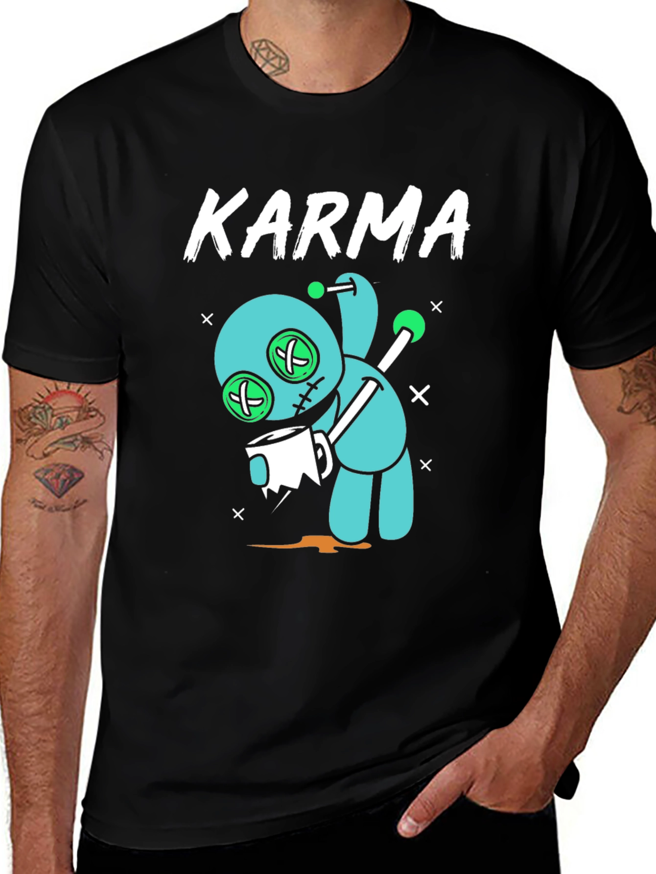 Karma Voodoo Doll Graphic T-Shirt