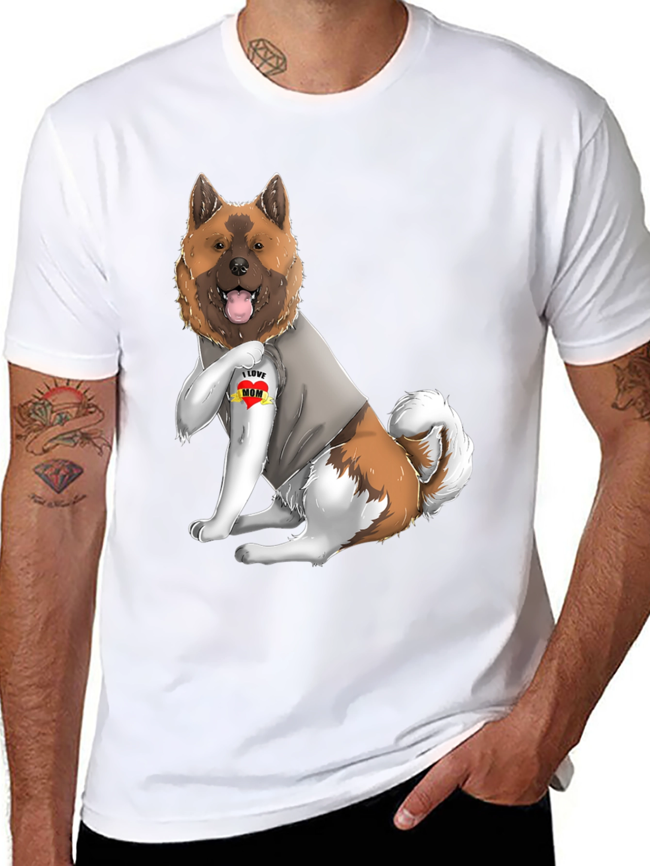 Dog Mom T-Shirt - Akita Inu Pet Graphic Tee