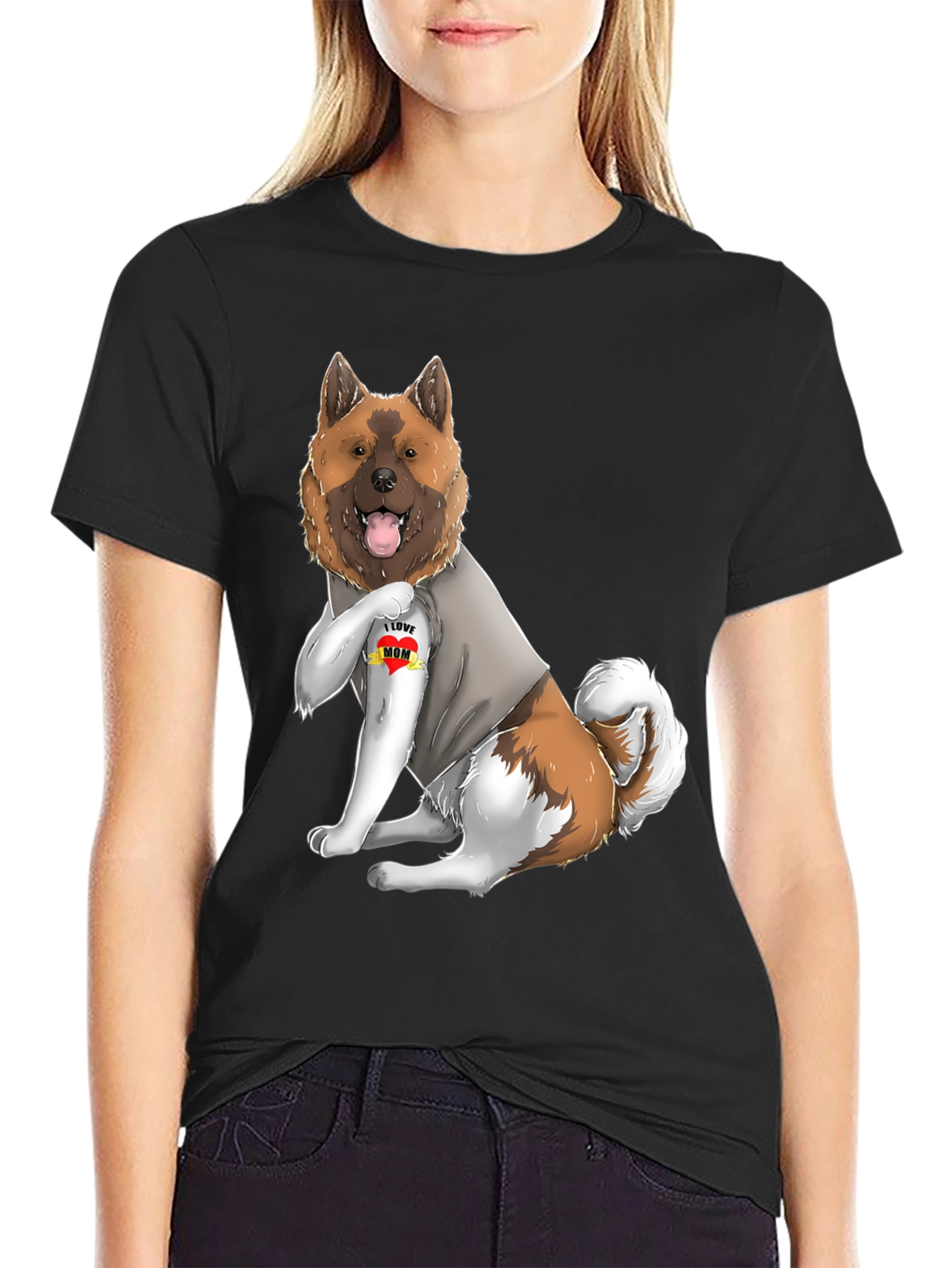 Dog Mom T-Shirt - Akita Inu Pet Graphic Tee